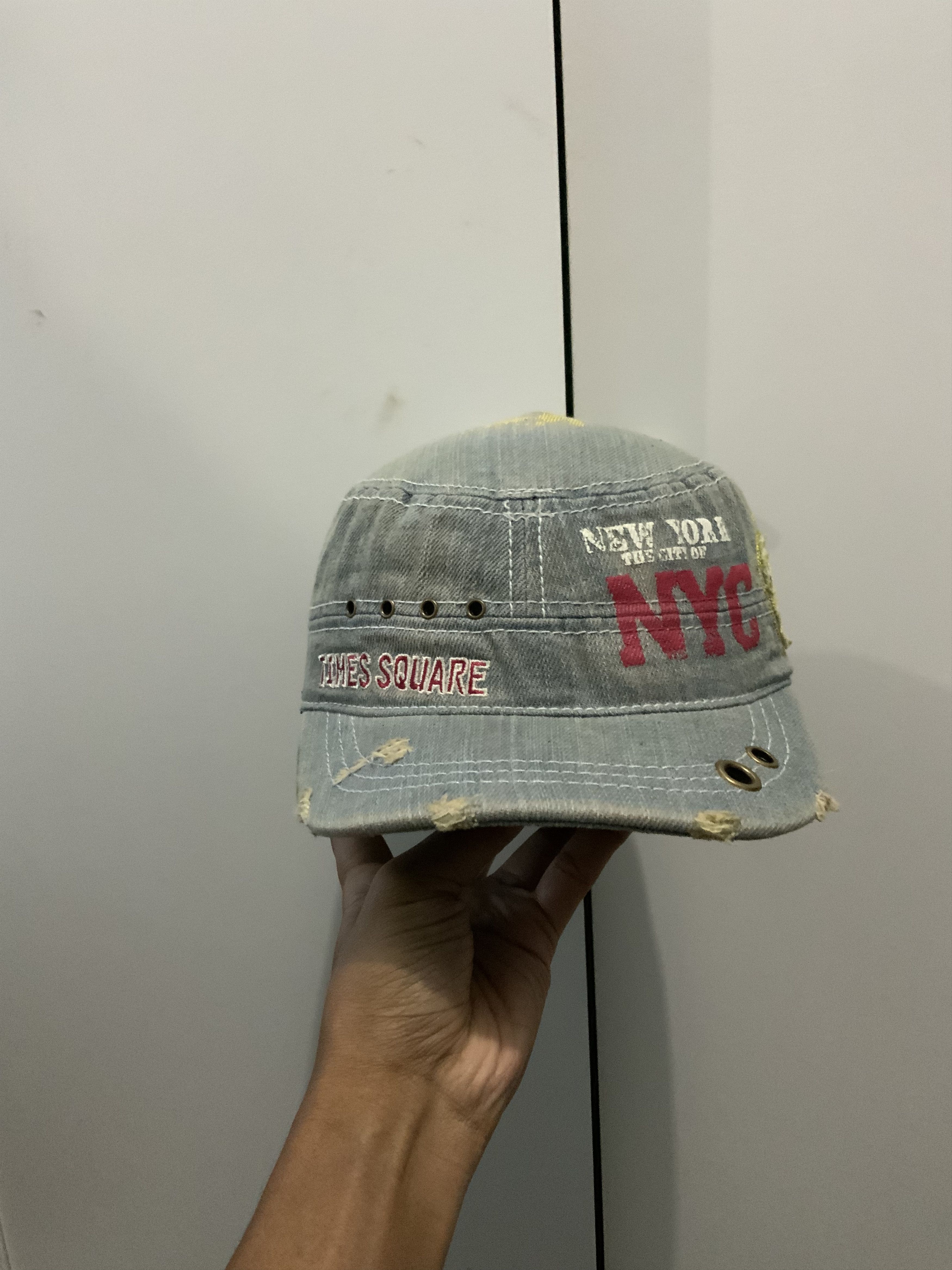 Japanese Brand Robin Ruth New York Times Square Cadet Military Denim Hat Size ONE SIZE - 1 Thumbnail