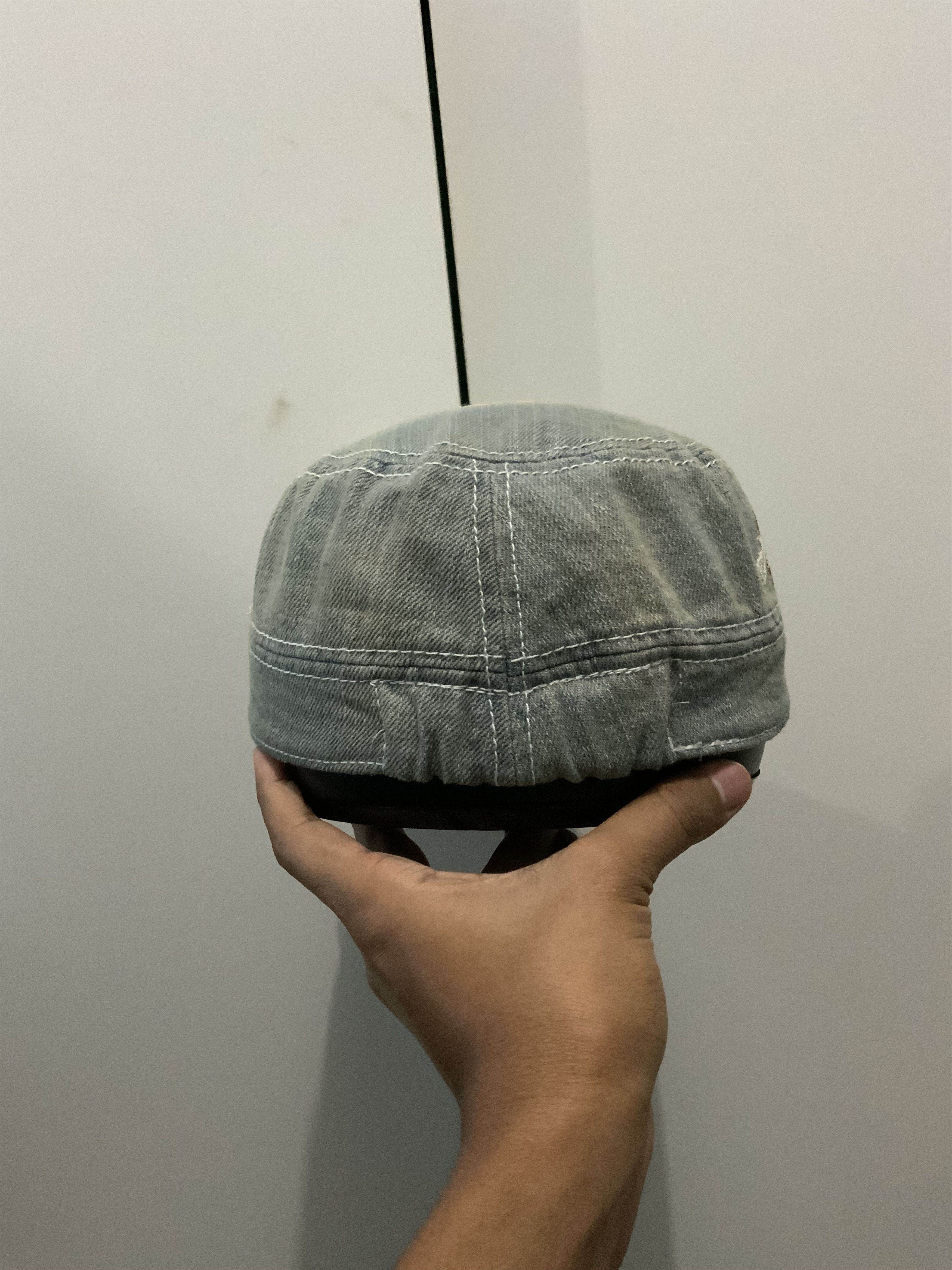 Japanese Brand Robin Ruth New York Times Square Cadet Military Denim Hat Size ONE SIZE - 3 Thumbnail