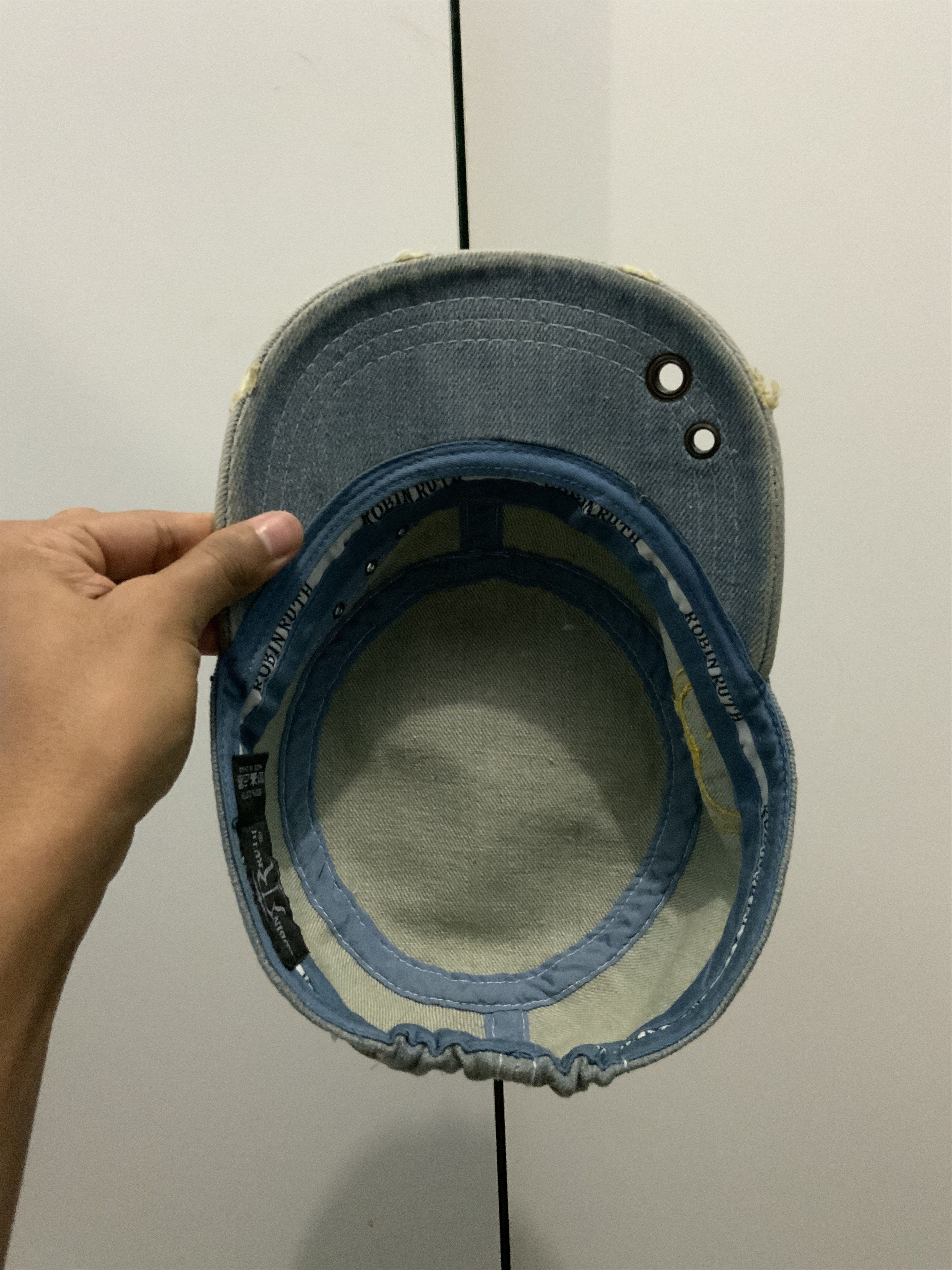 Japanese Brand Robin Ruth New York Times Square Cadet Military Denim Hat Size ONE SIZE - 7 Thumbnail