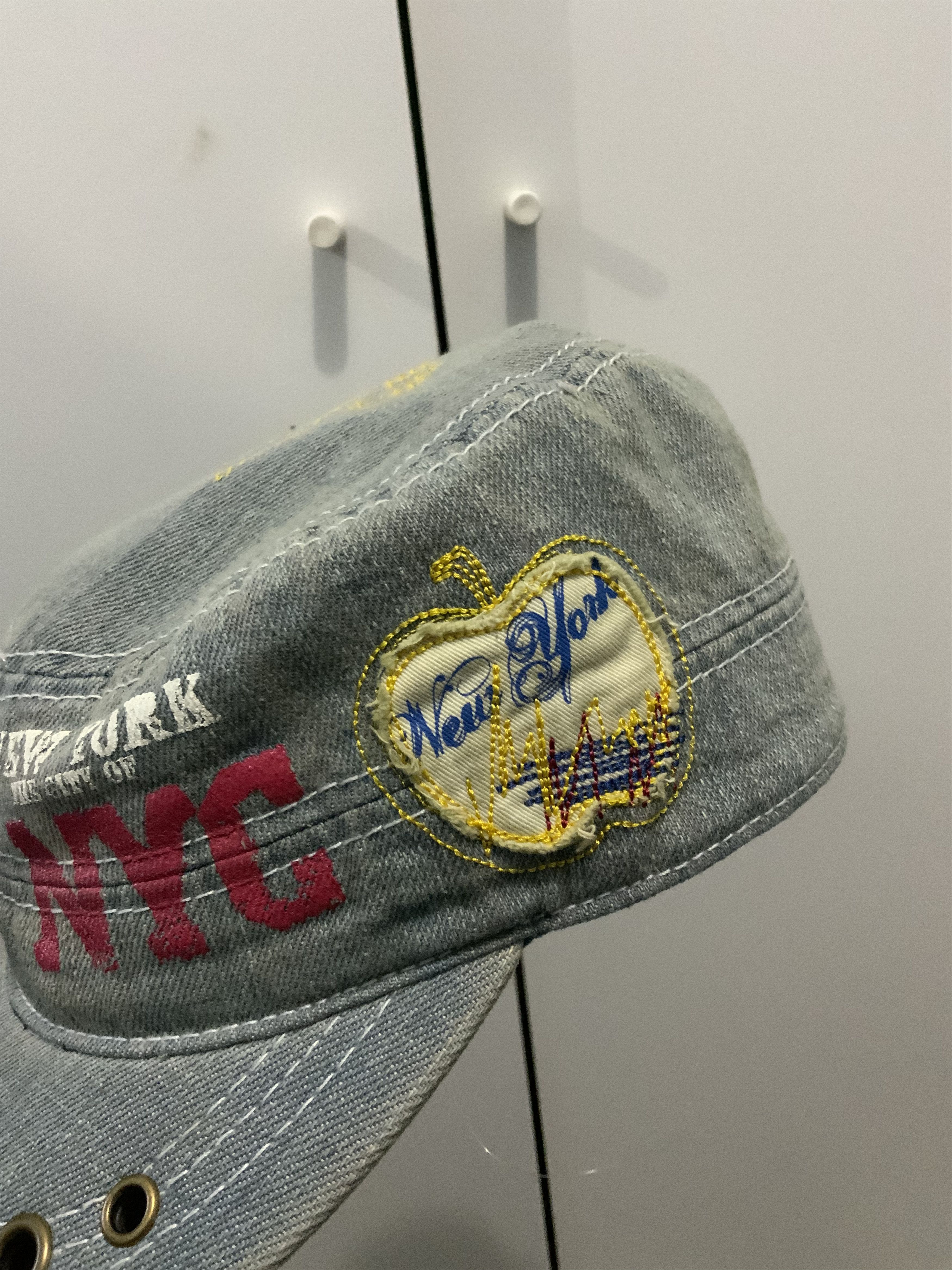 Japanese Brand Robin Ruth New York Times Square Cadet Military Denim Hat Size ONE SIZE - 12 Thumbnail