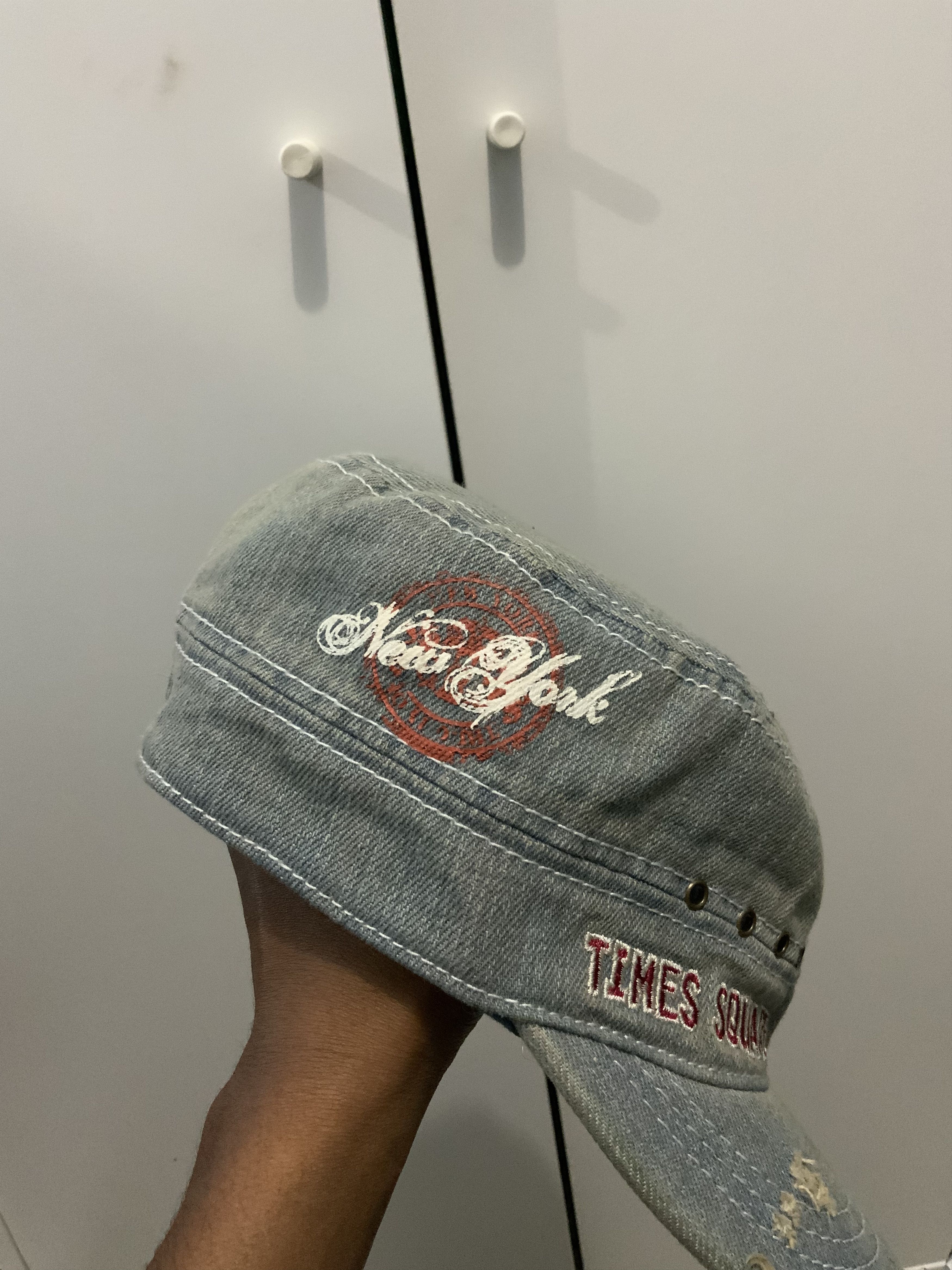 Japanese Brand Robin Ruth New York Times Square Cadet Military Denim Hat Size ONE SIZE - 14 Thumbnail
