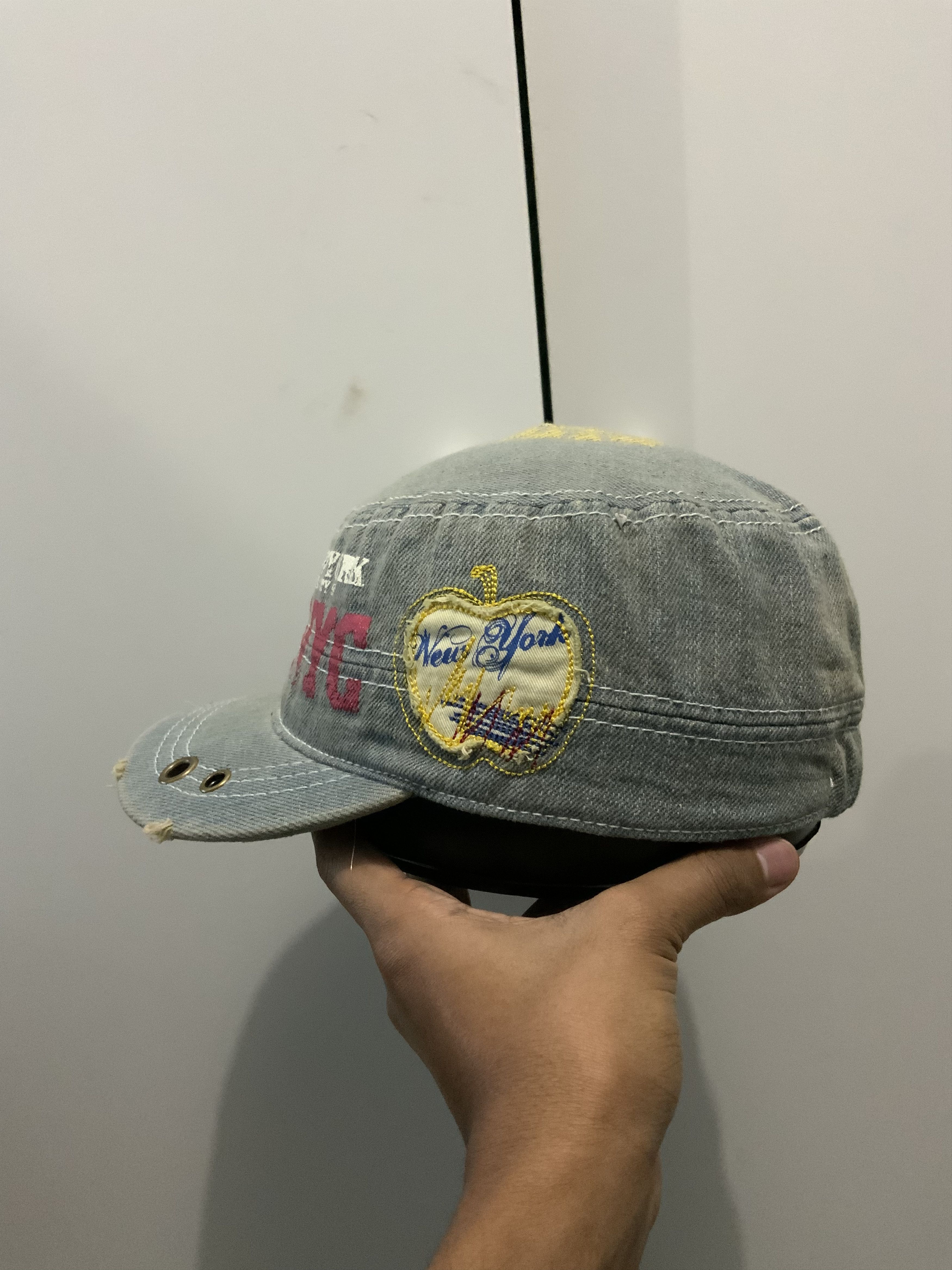 Japanese Brand Robin Ruth New York Times Square Cadet Military Denim Hat Size ONE SIZE - 4 Thumbnail