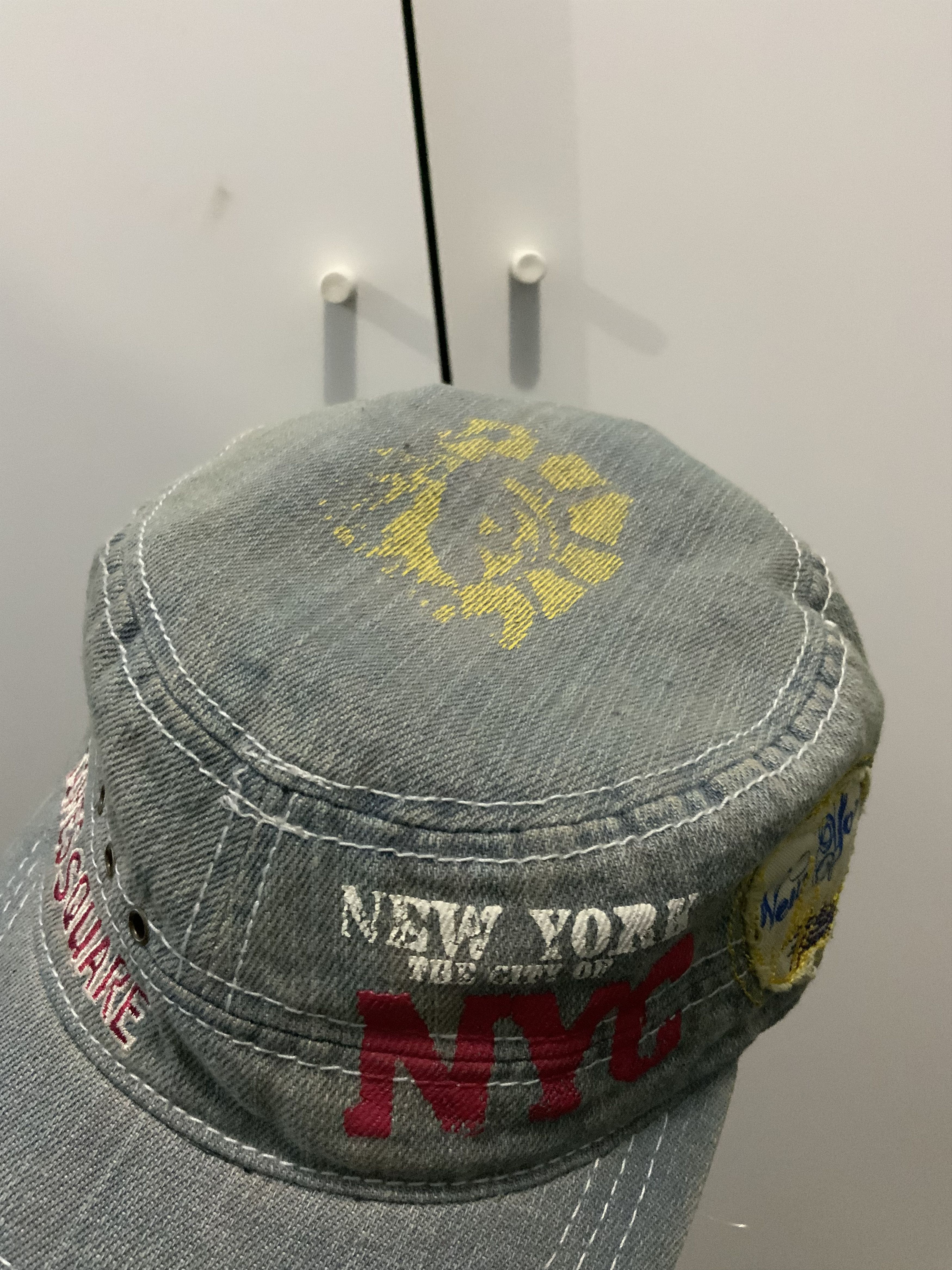 Japanese Brand Robin Ruth New York Times Square Cadet Military Denim Hat Size ONE SIZE - 13 Thumbnail
