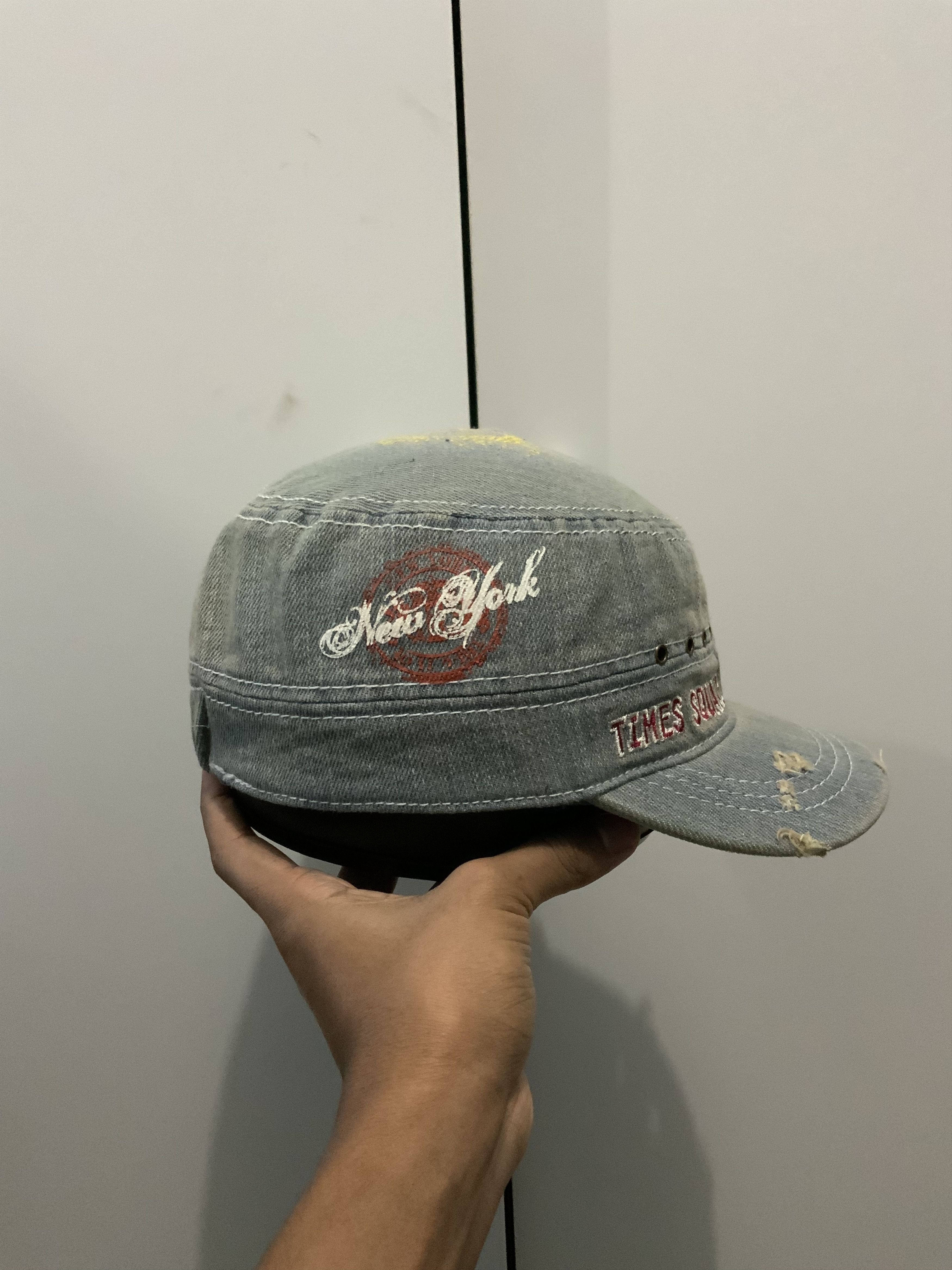 Japanese Brand Robin Ruth New York Times Square Cadet Military Denim Hat Size ONE SIZE - 2 Thumbnail