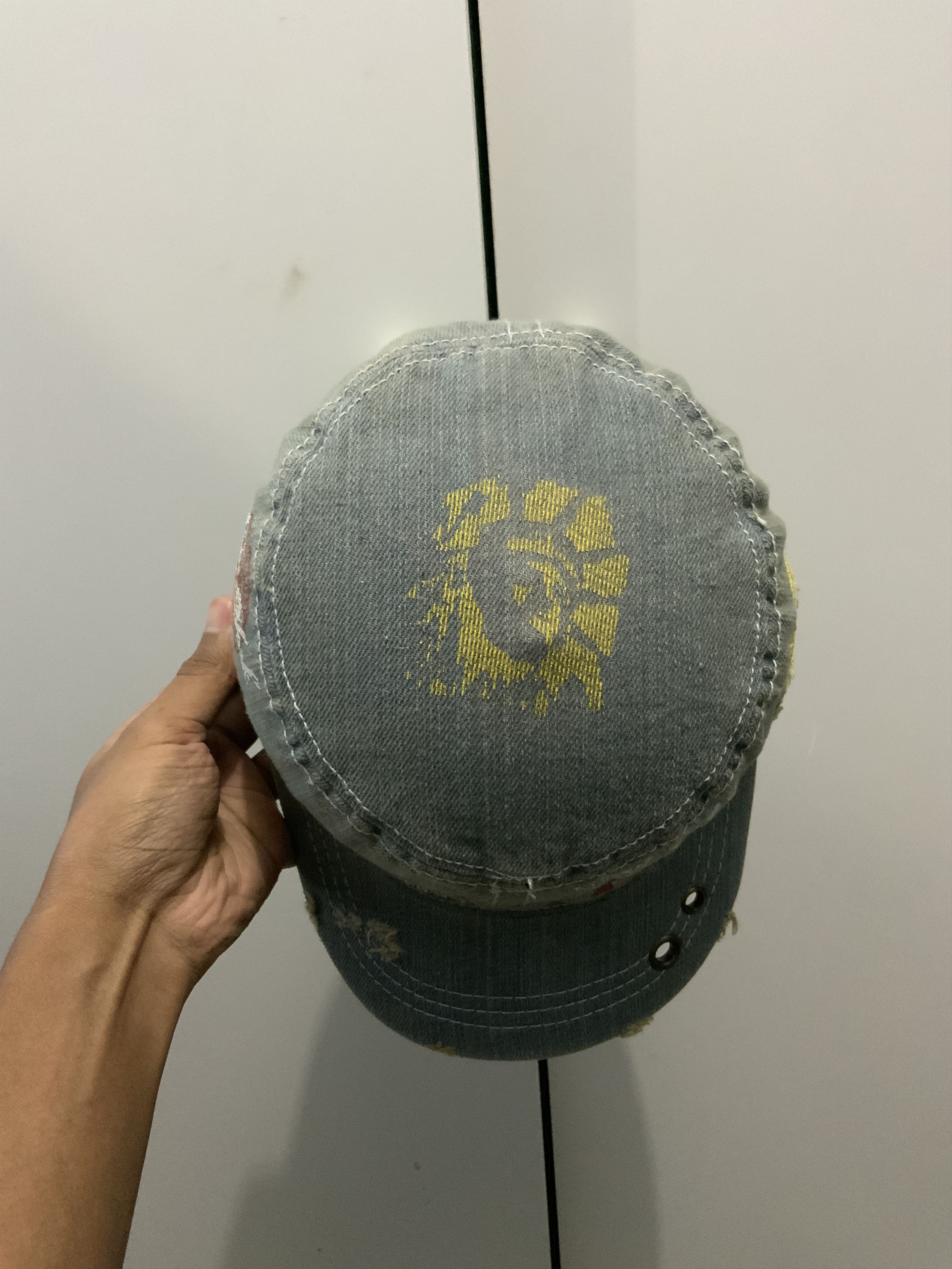 Japanese Brand Robin Ruth New York Times Square Cadet Military Denim Hat Size ONE SIZE - 6 Thumbnail
