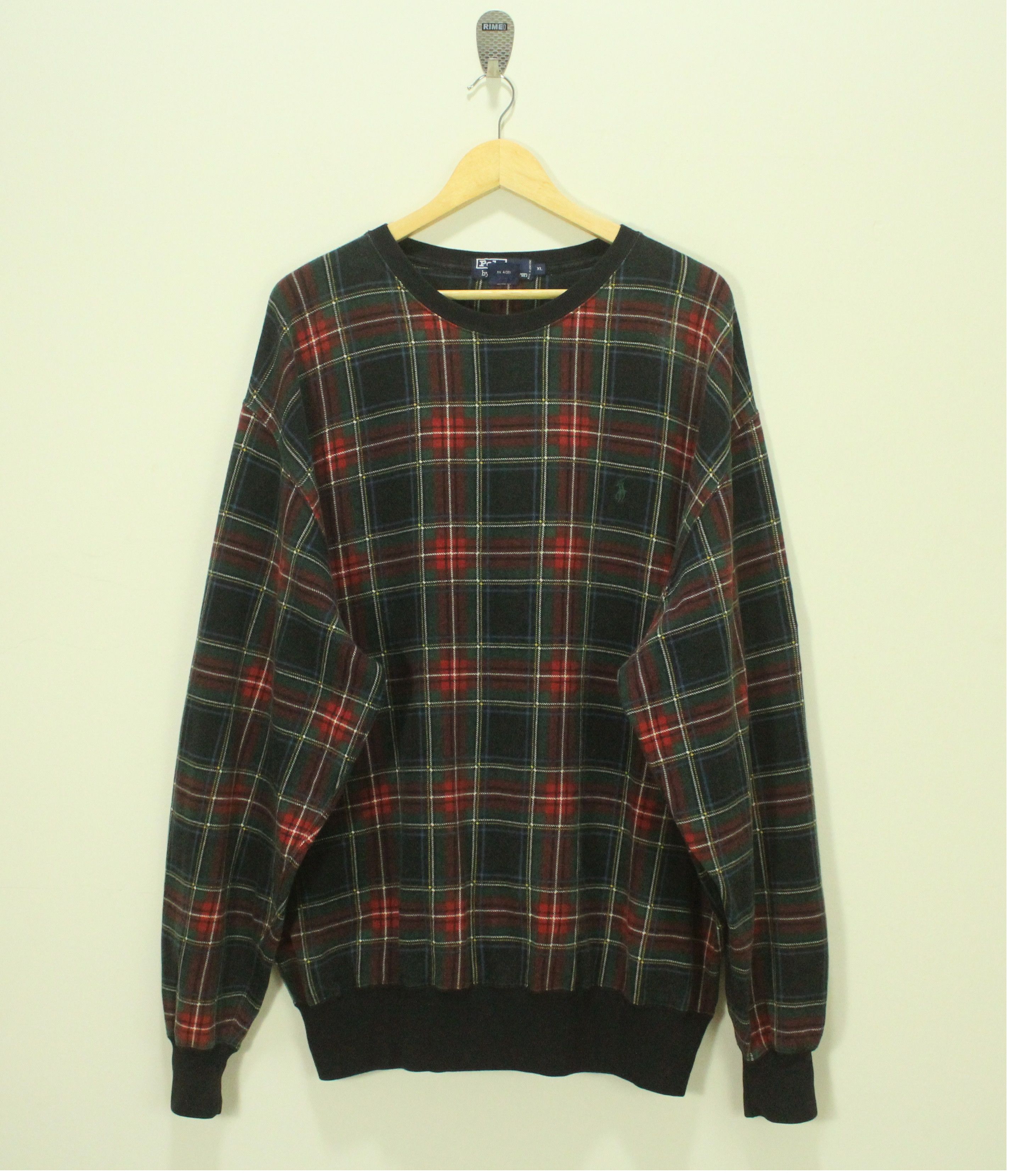 Polo Ralph Lauren Vintage POLO RALPH LAUREN Sweatshirt Checkered Oversized Size US XL / EU 56 / 4 - 1 Thumbnail