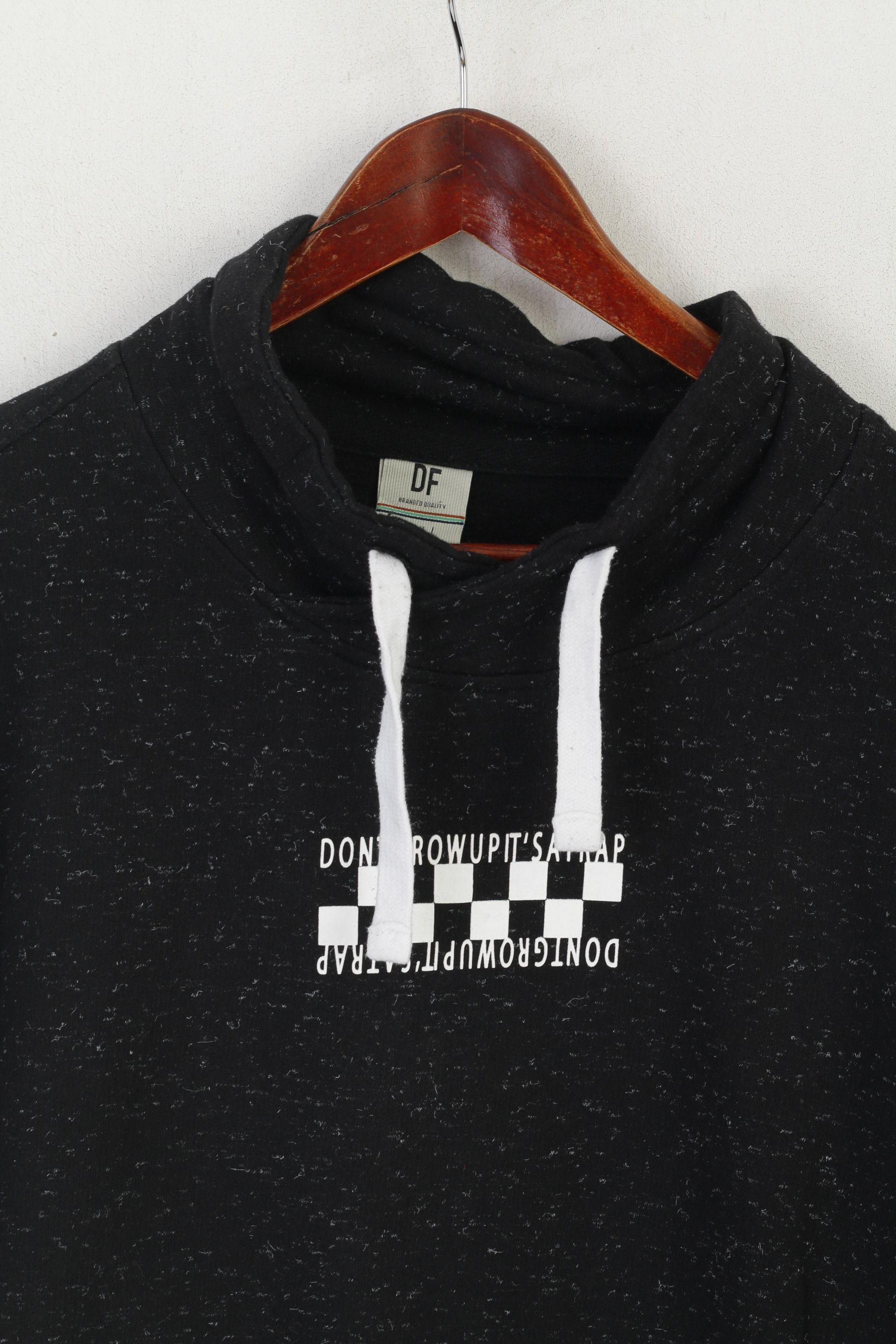 Vintage Defacto Men XXL Sweatshirt Black Cotton Slim Fit 3753 Size US XXL / EU 58 / 5 - 2 Thumbnail