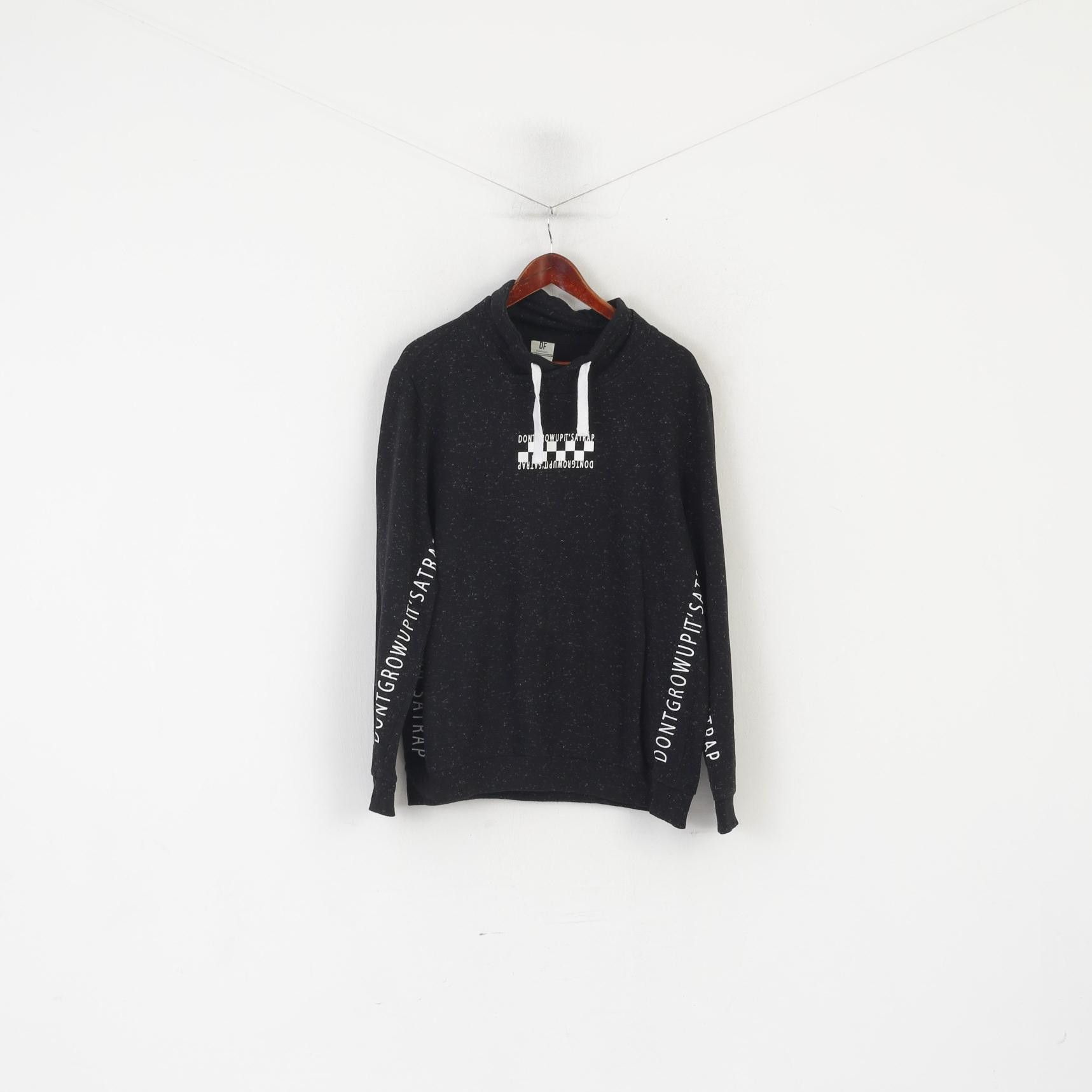 Vintage Defacto Men XXL Sweatshirt Black Cotton Slim Fit 3753 Size US XXL / EU 58 / 5 - 1 Thumbnail