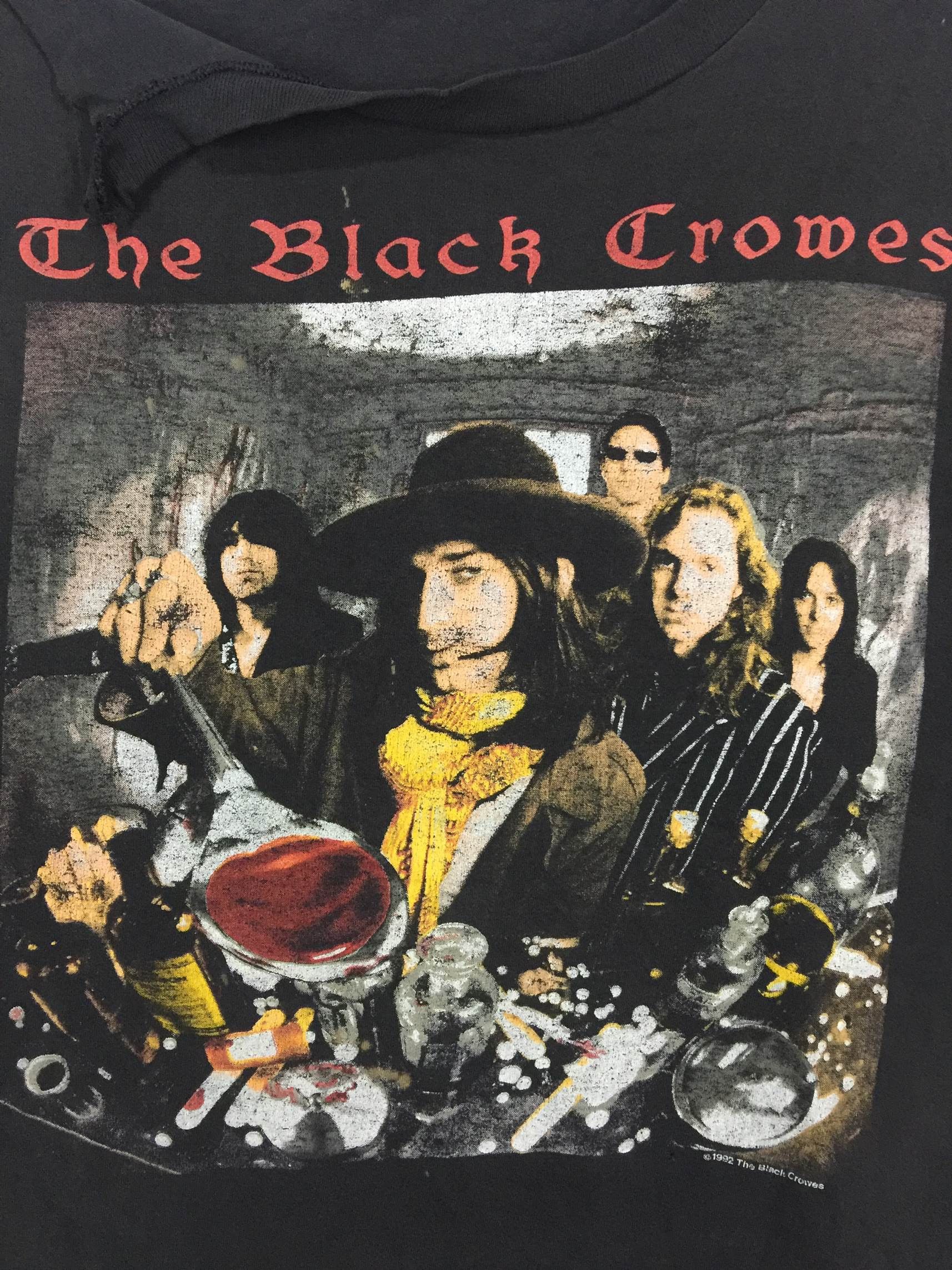 The black crowes vtg 90s distressed shirt/thrash burnout