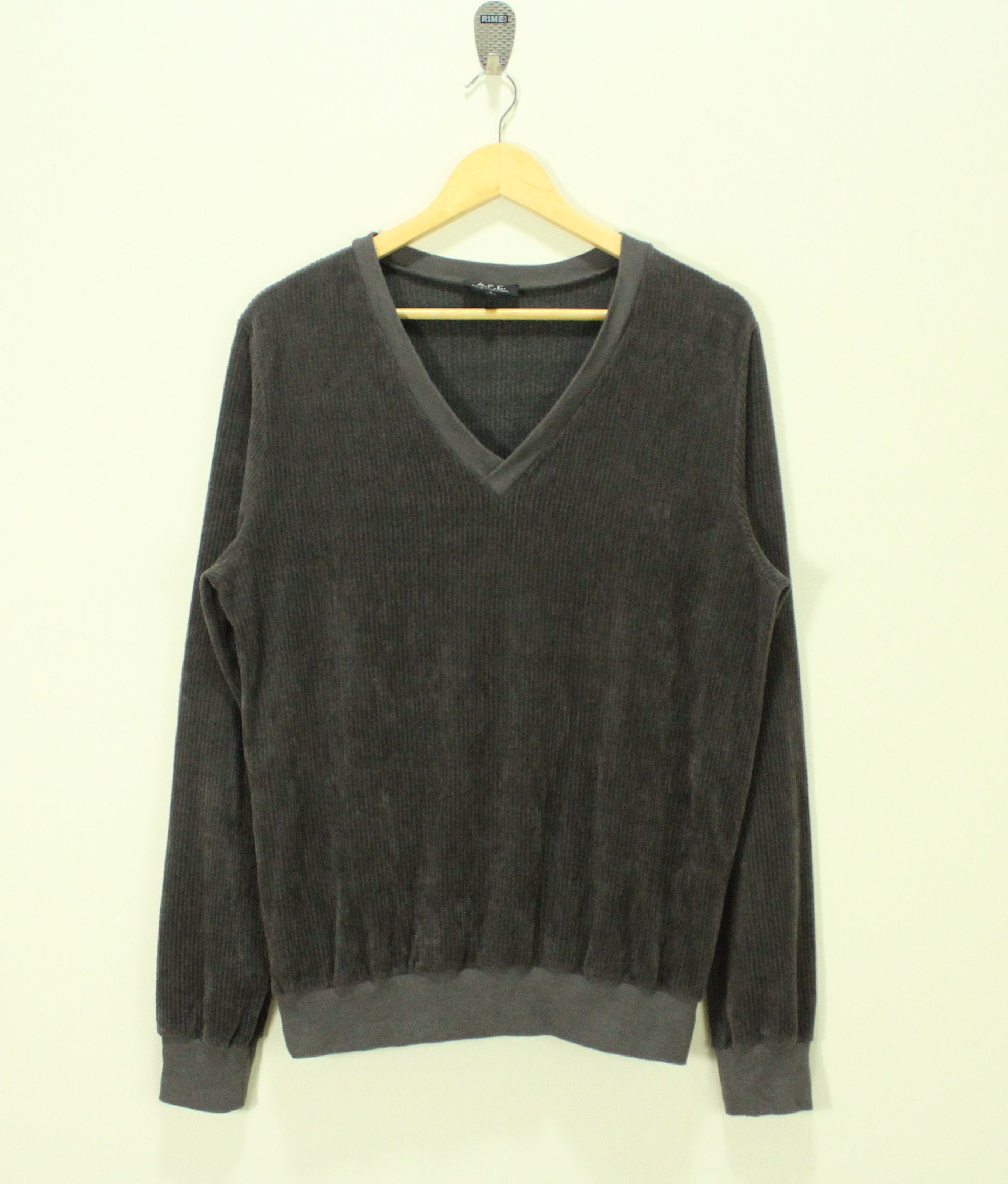 A.P.C. A.P.C Jumper Pullover Velour Velvet Made in France Size US M / EU 48-50 / 2 - 1 Thumbnail