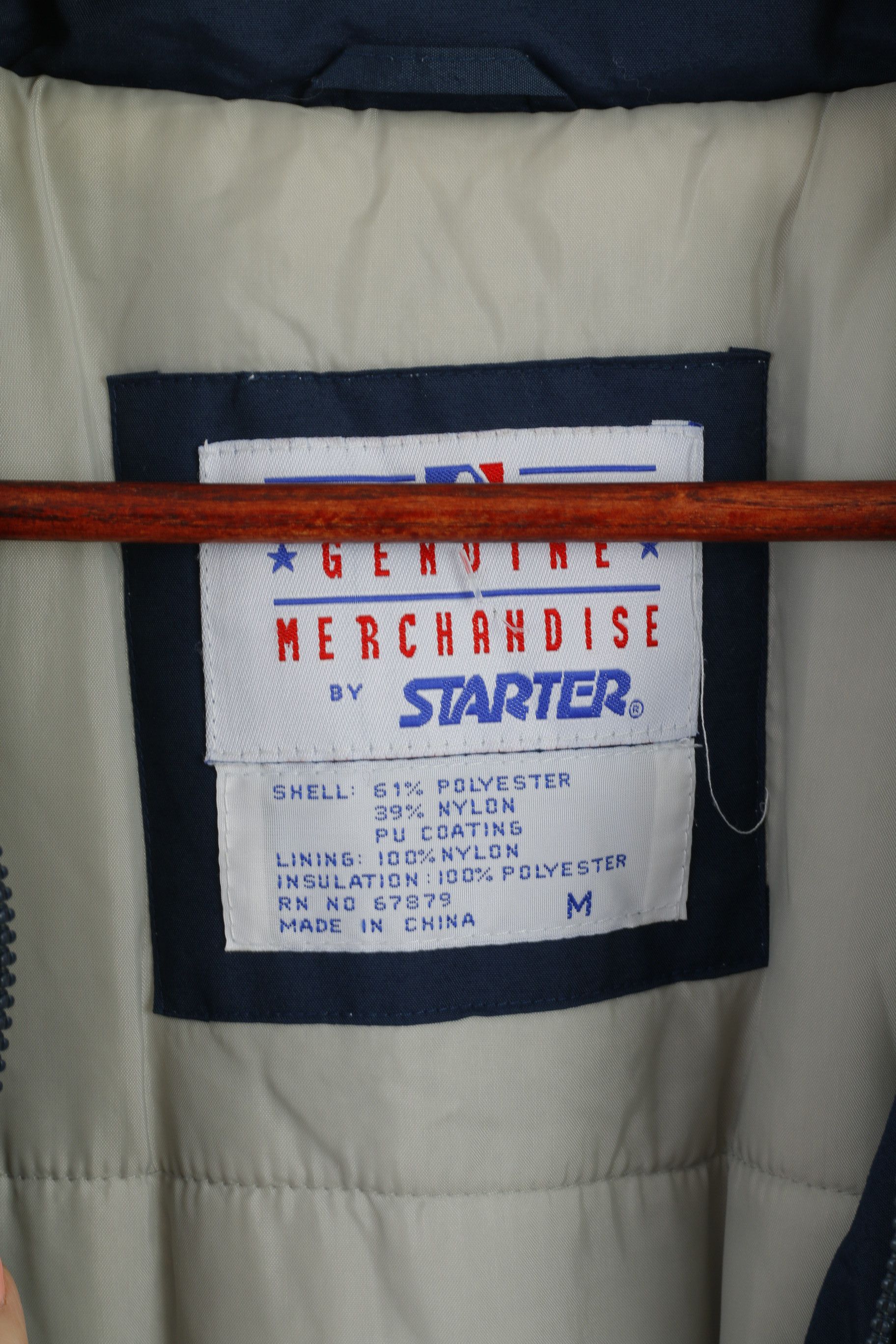 Starter STARTER New York Yankees Men M Jacket Navy Puffer 5465 Size US M / EU 48-50 / 2 - 6 Thumbnail