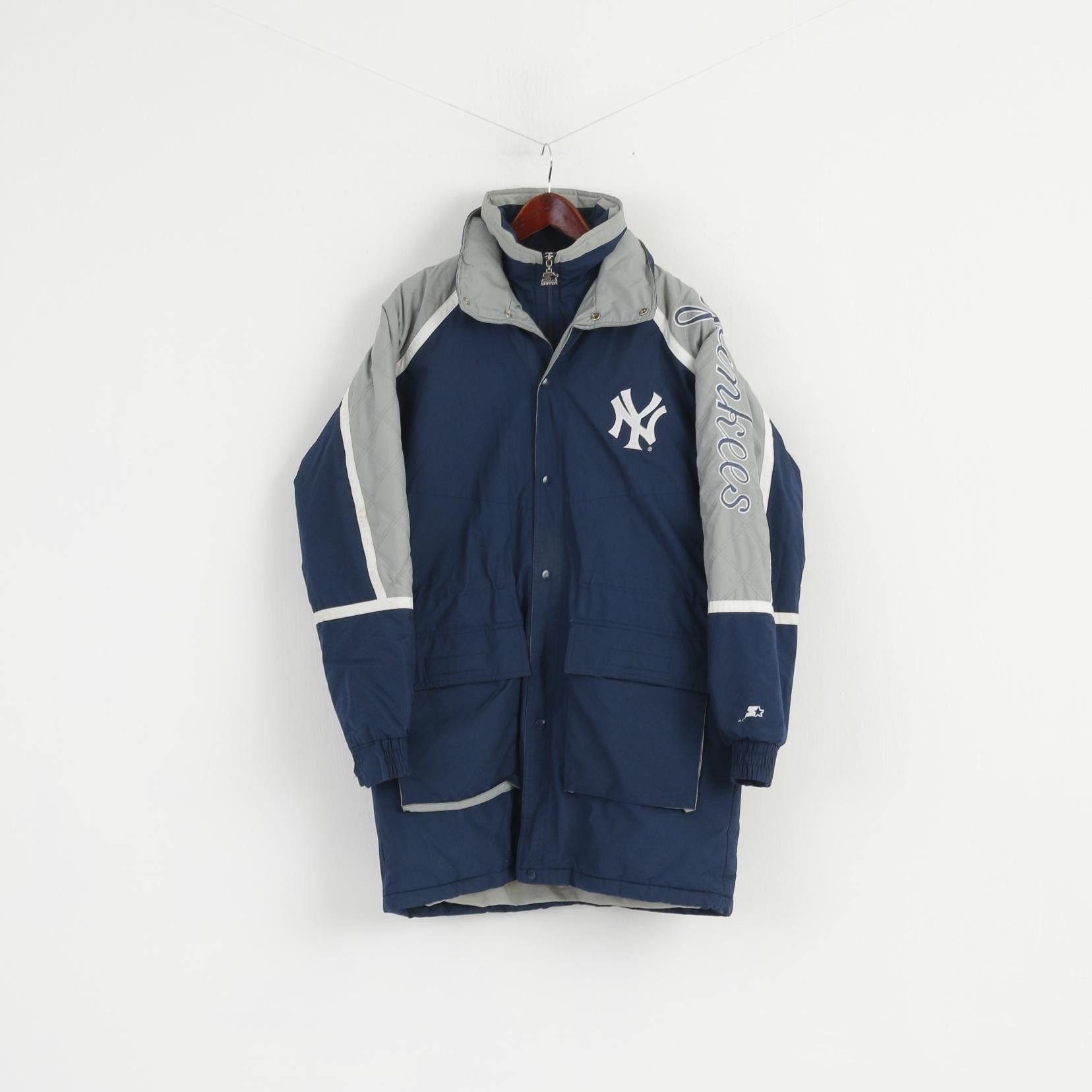 Starter STARTER New York Yankees Men M Jacket Navy Puffer 5465 Size US M / EU 48-50 / 2 - 2 Thumbnail