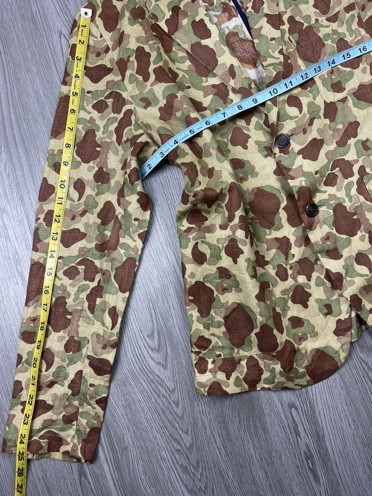 Japanese Brand Special Made Universal Garments Japan linen camo jacket Size US M / EU 48-50 / 2 - 16 Thumbnail