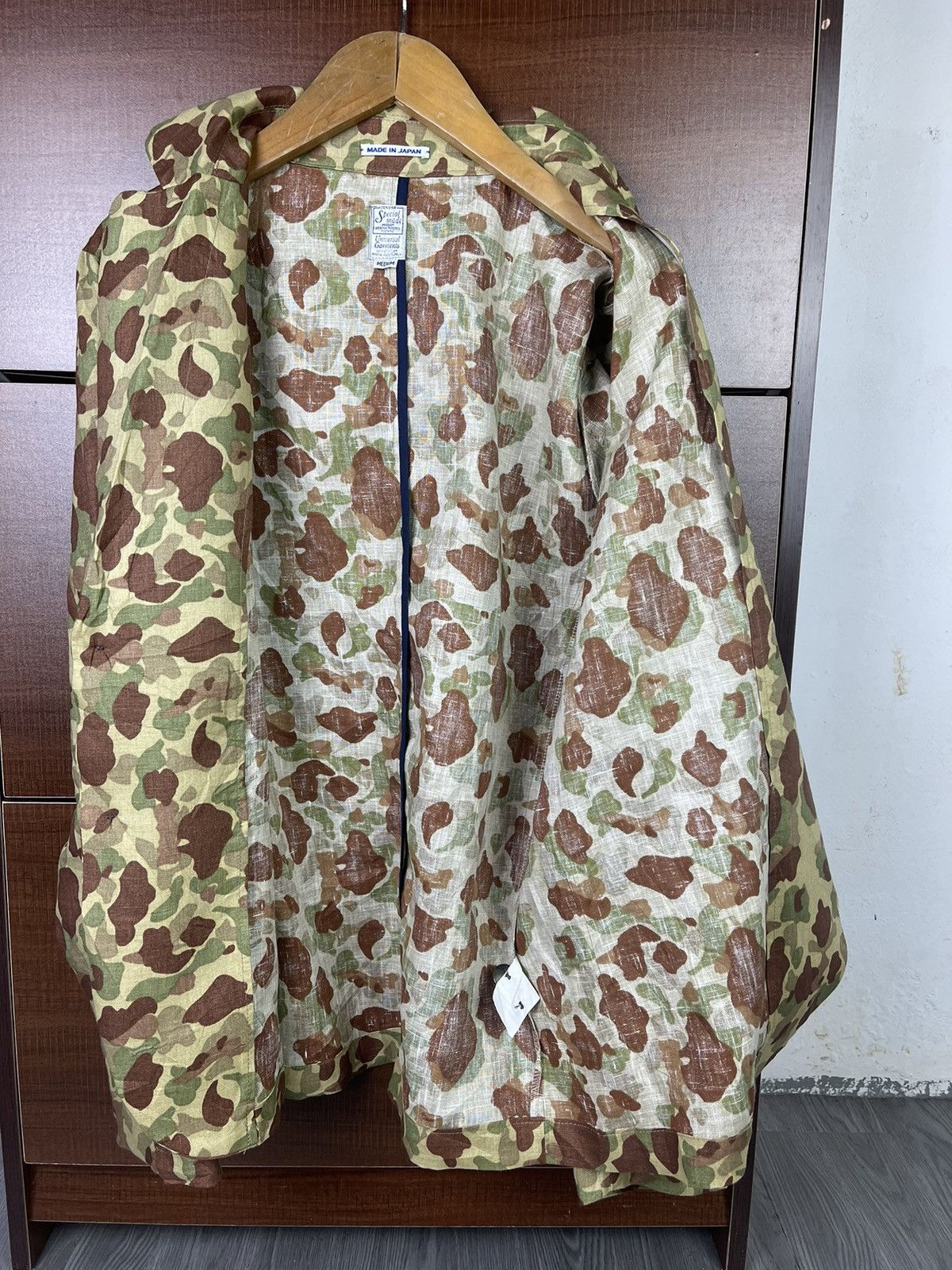 Japanese Brand Special Made Universal Garments Japan linen camo jacket Size US M / EU 48-50 / 2 - 9 Thumbnail