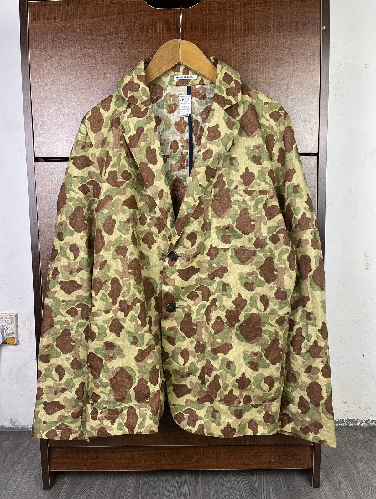 Japanese Brand Special Made Universal Garments Japan linen camo jacket Size US M / EU 48-50 / 2 - 5 Thumbnail