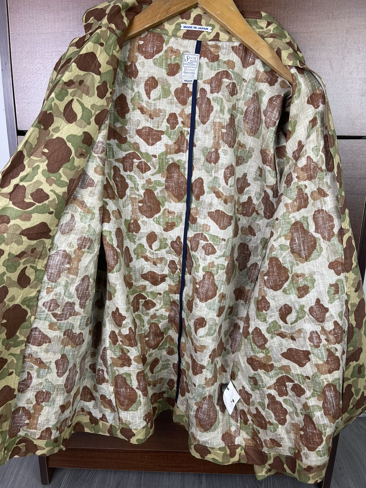 Japanese Brand Special Made Universal Garments Japan linen camo jacket Size US M / EU 48-50 / 2 - 10 Thumbnail
