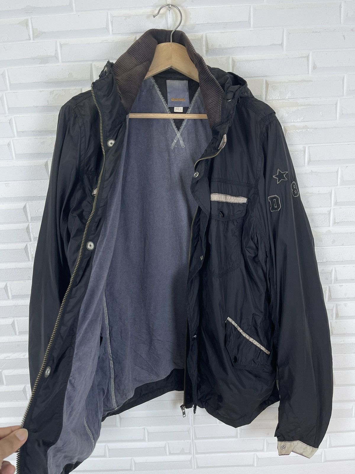Diesel 90’s DIESEL Parachute Hoodie Jacket Streetwear Size US L / EU 52-54 / 3 - 3 Thumbnail