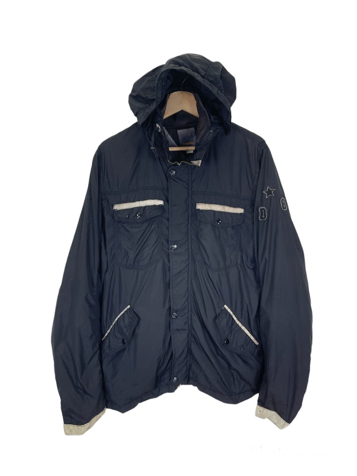 Diesel 90’s DIESEL Parachute Hoodie Jacket Streetwear Size US L / EU 52-54 / 3 - 1 Thumbnail