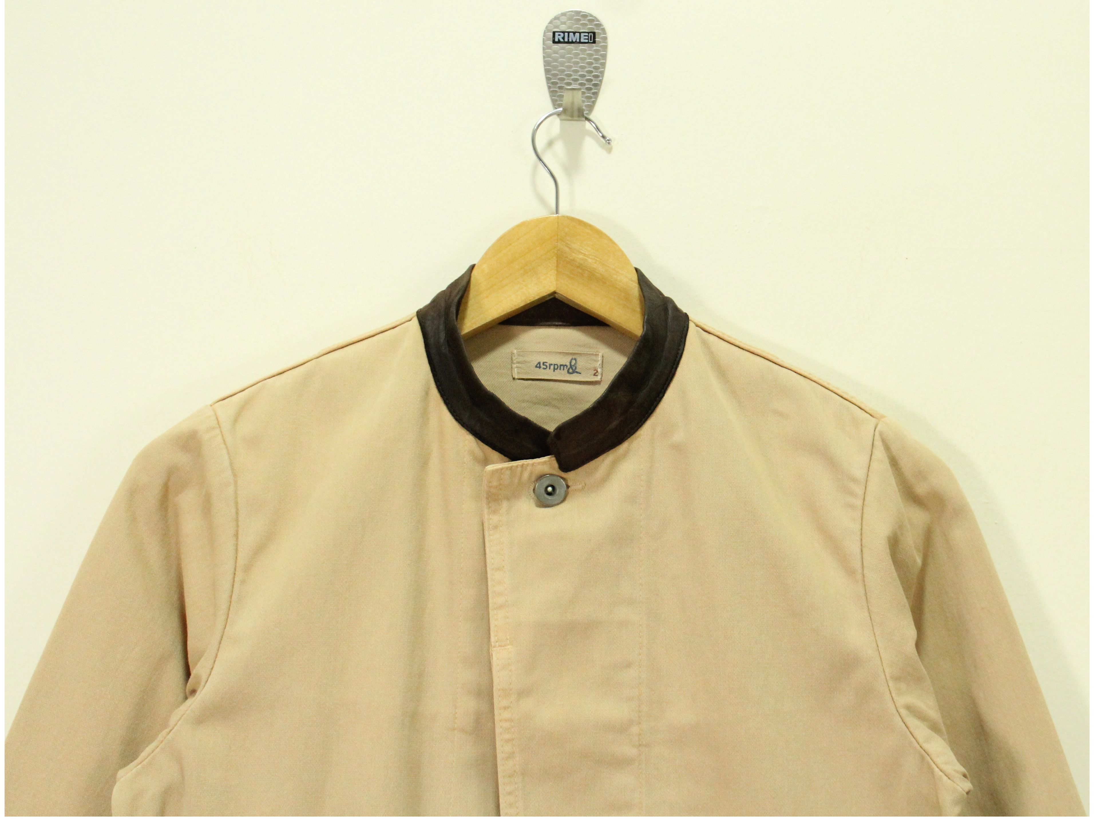 45rpm × Indigo 45RPM Chore Jacket Leather Collar Size US S / EU 44-46 / 1 - 3 Thumbnail