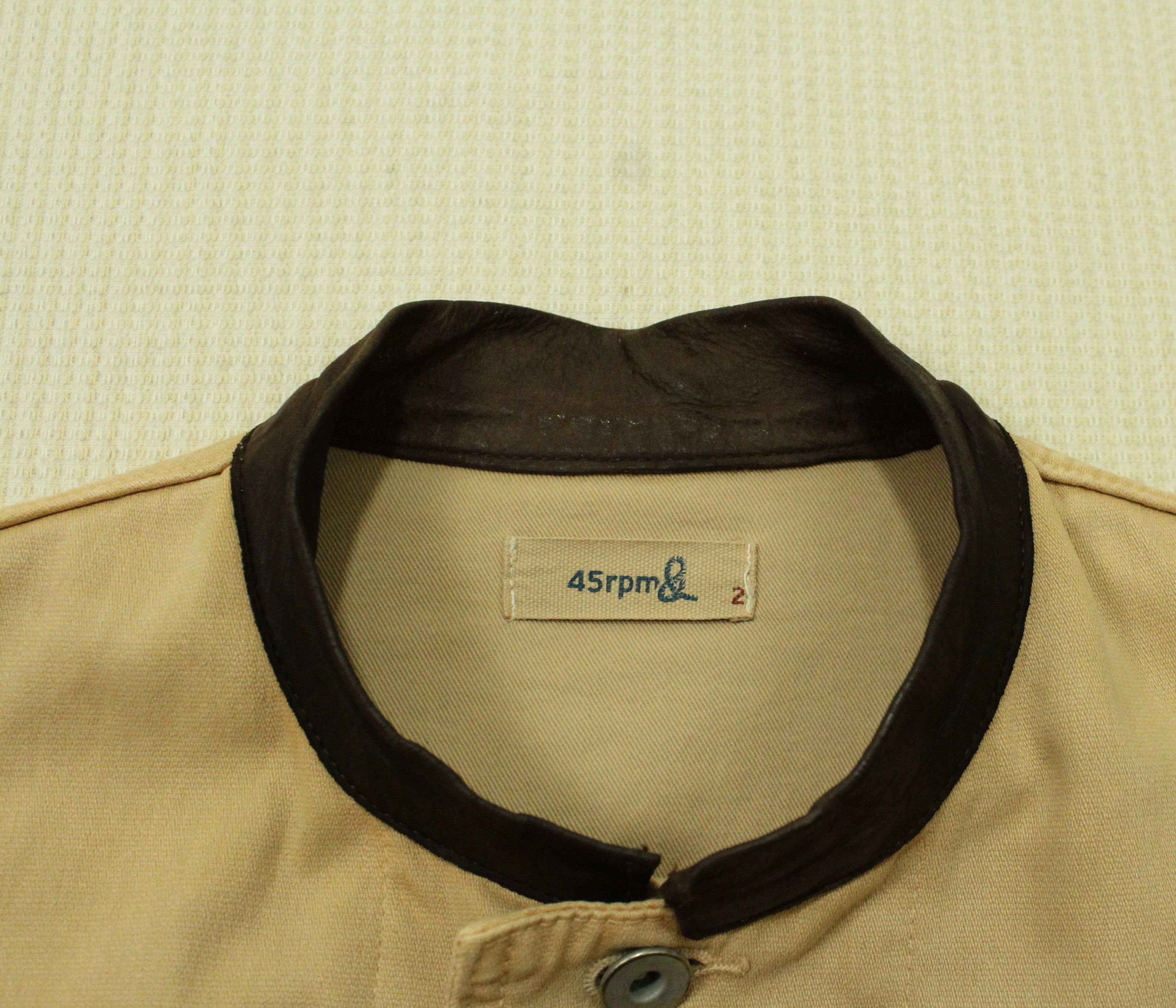 45rpm × Indigo 45RPM Chore Jacket Leather Collar Size US S / EU 44-46 / 1 - 10 Thumbnail