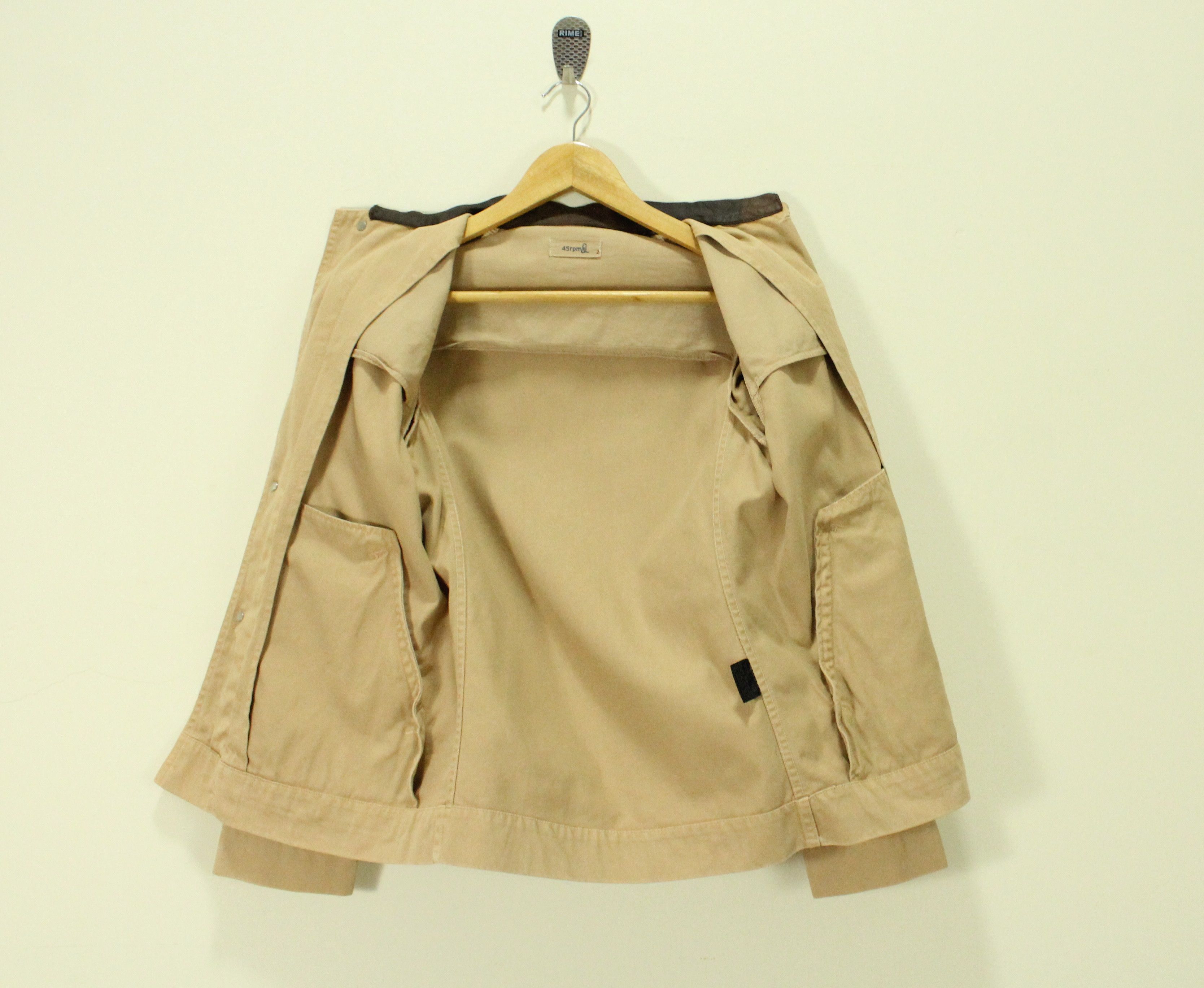 45rpm × Indigo 45RPM Chore Jacket Leather Collar Size US S / EU 44-46 / 1 - 6 Thumbnail
