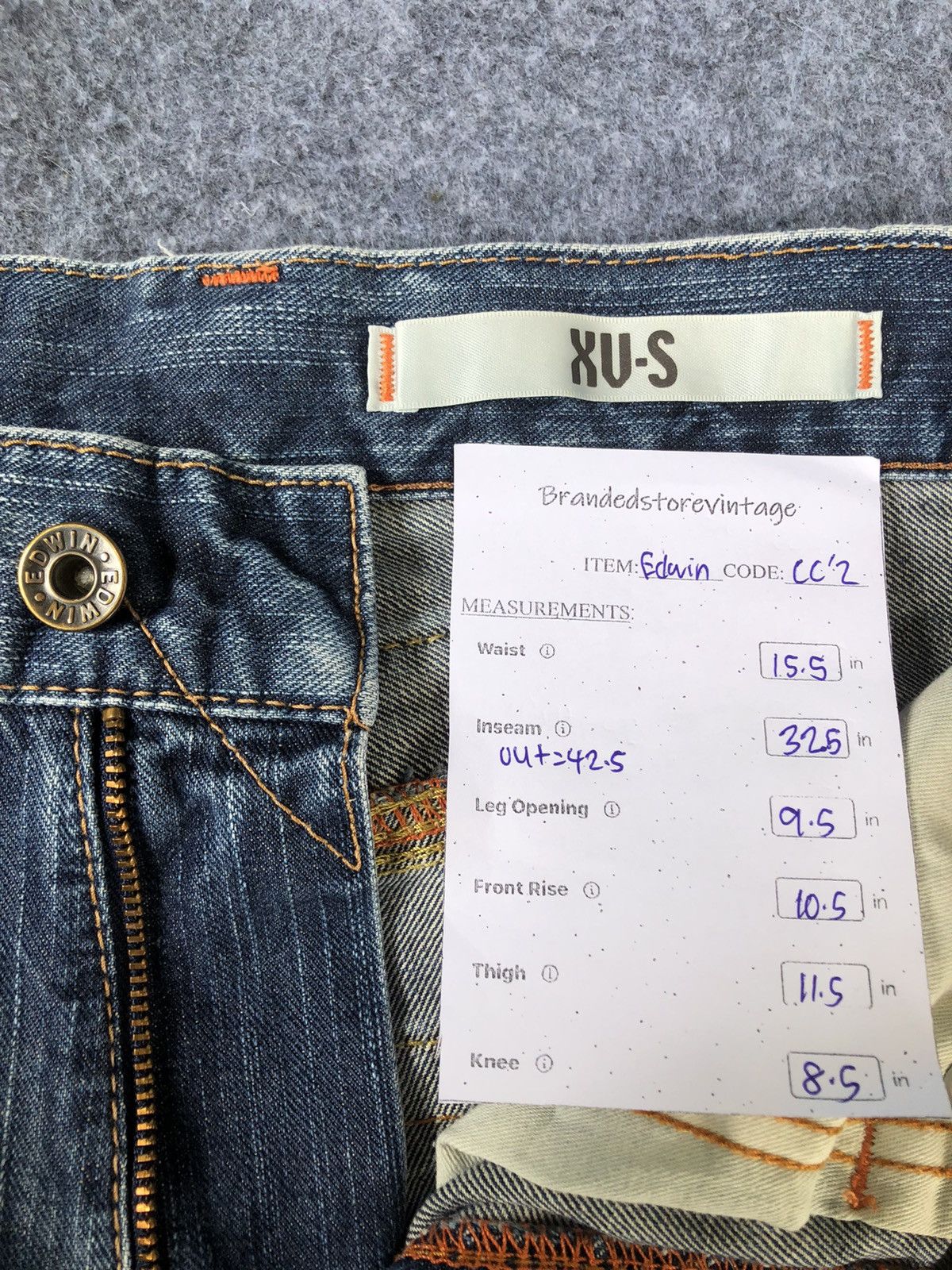 Edwin RARE🔥EDWIN XV-S🔥Exclusive Vintage Bootcut Rusty Jeans Size US 31 - 12 Thumbnail