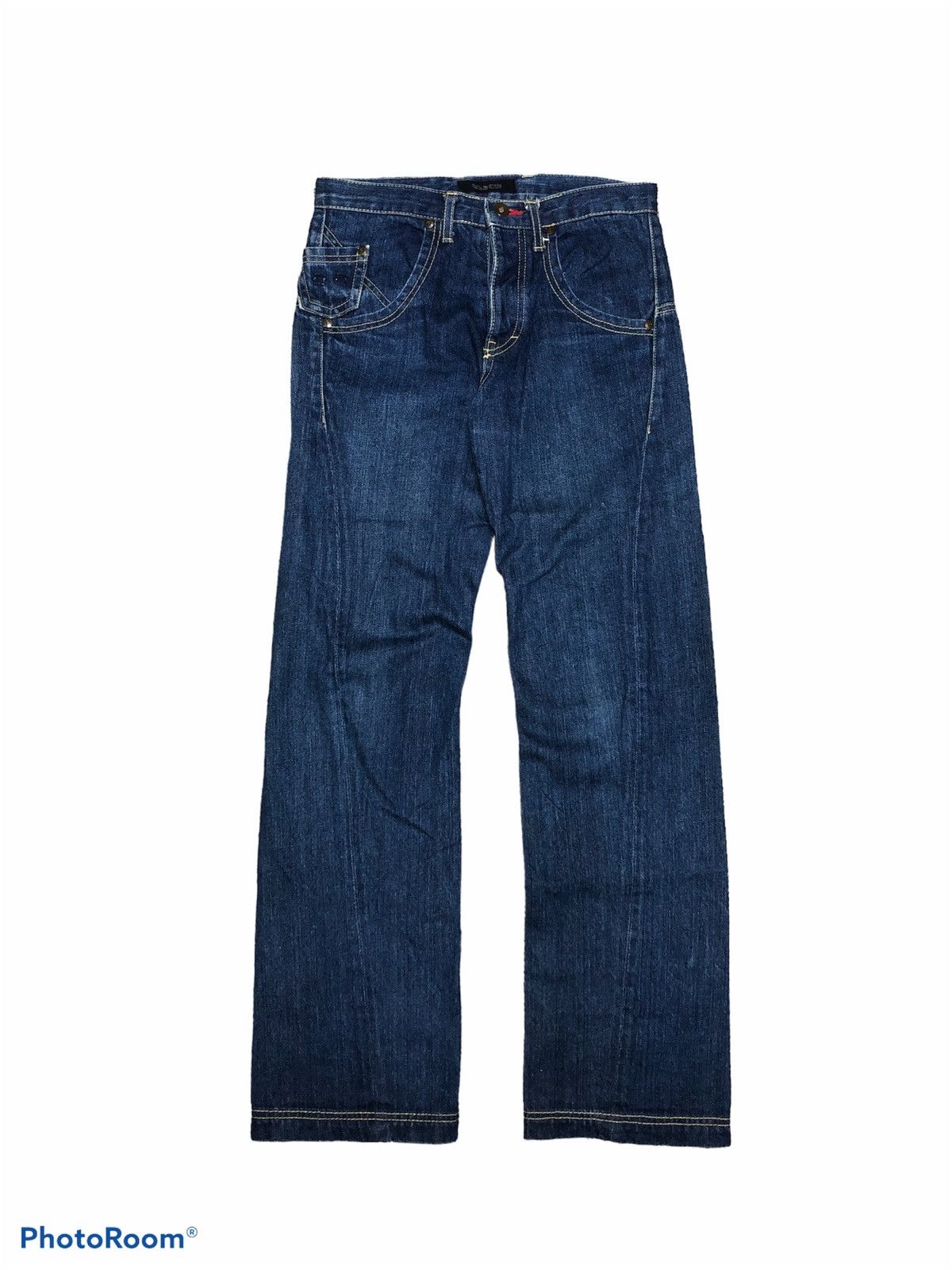 Japanese Brand TWIST⚡️⚡️GUELL MUSTARD TWIST BLUE JEANS Size US 28 / EU 44 - 1 Thumbnail