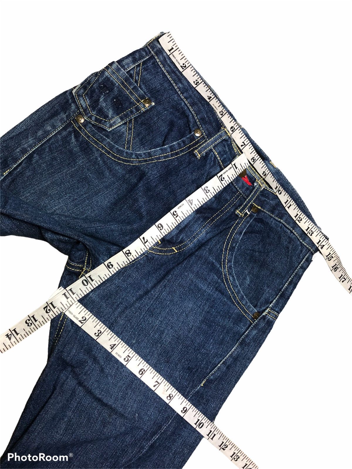 Japanese Brand TWIST⚡️⚡️GUELL MUSTARD TWIST BLUE JEANS Size US 28 / EU 44 - 6 Thumbnail
