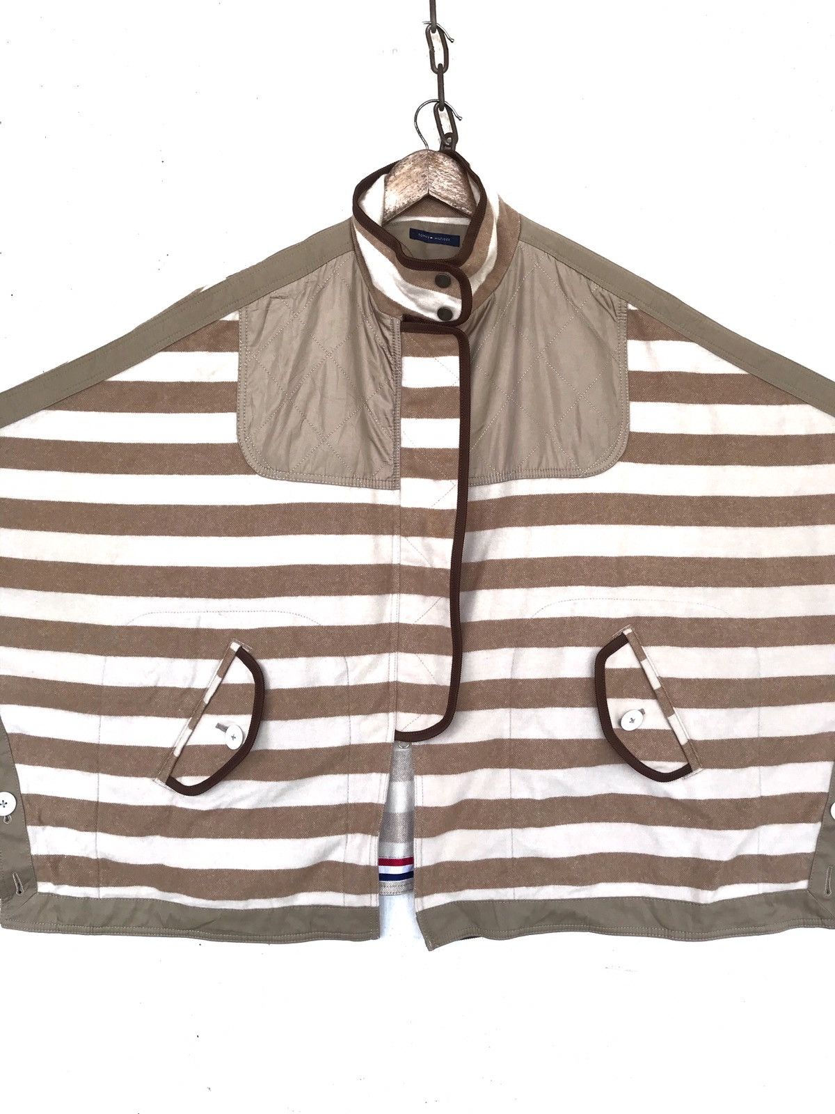 Japanese Brand × Tommy Hilfiger Vintage Tommy Poncho Oversized Stripe Size ONE SIZE - 3 Thumbnail