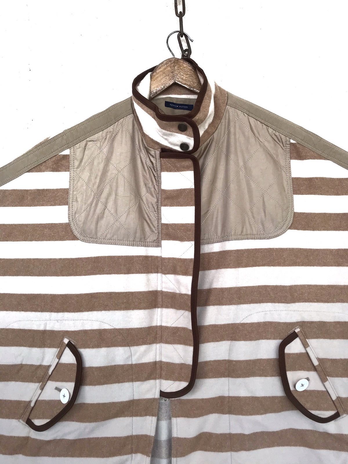 Japanese Brand × Tommy Hilfiger Vintage Tommy Poncho Oversized Stripe Size ONE SIZE - 7 Thumbnail