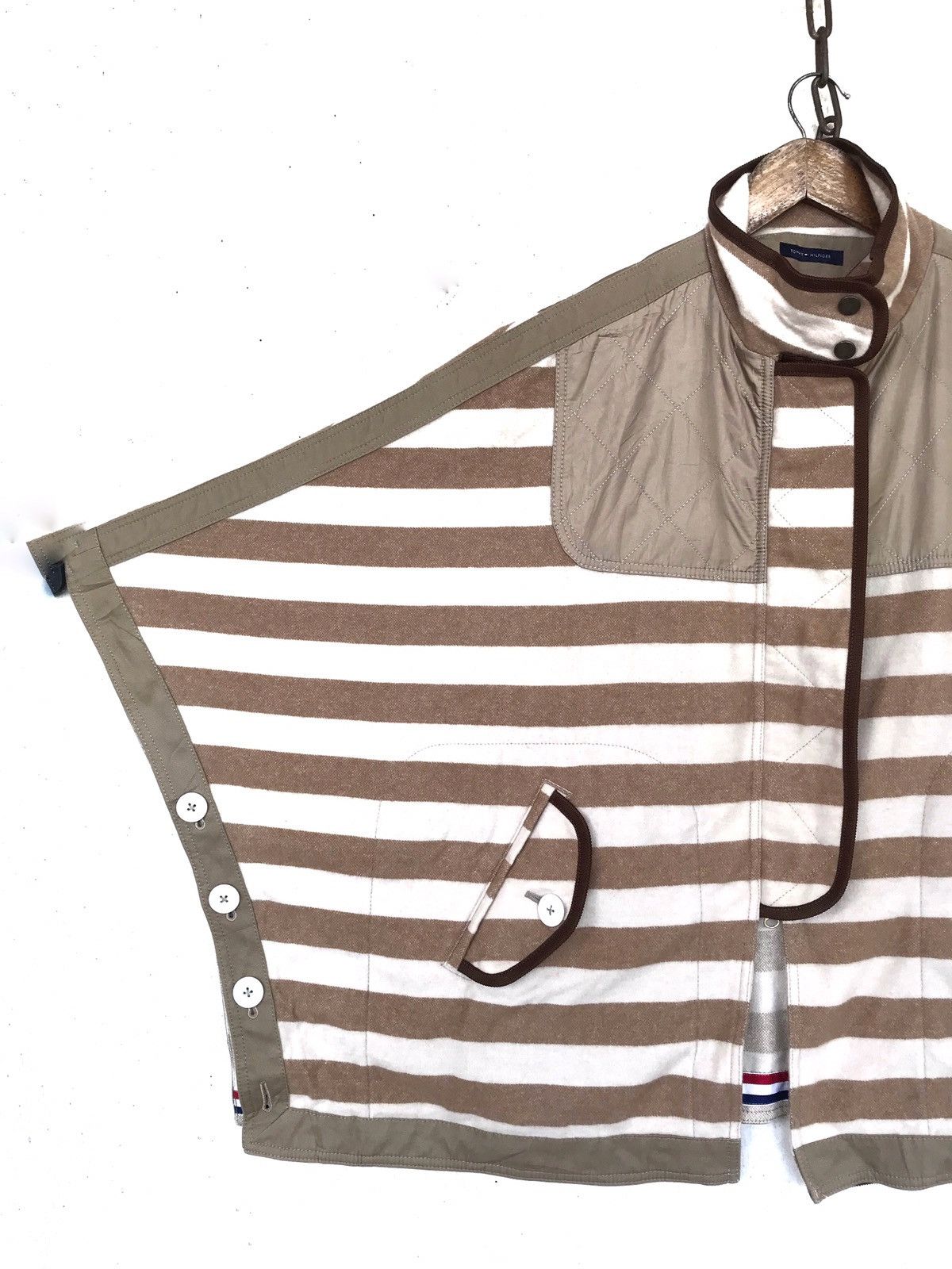Japanese Brand × Tommy Hilfiger Vintage Tommy Poncho Oversized Stripe Size ONE SIZE - 4 Thumbnail
