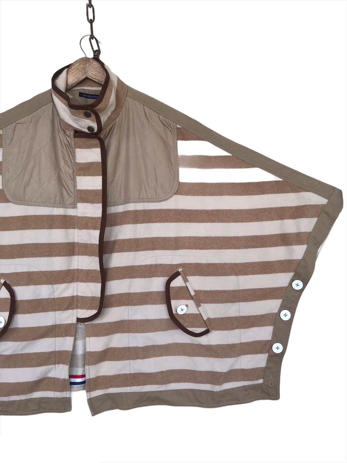 Japanese Brand × Tommy Hilfiger Vintage Tommy Poncho Oversized Stripe Size ONE SIZE - 5 Thumbnail