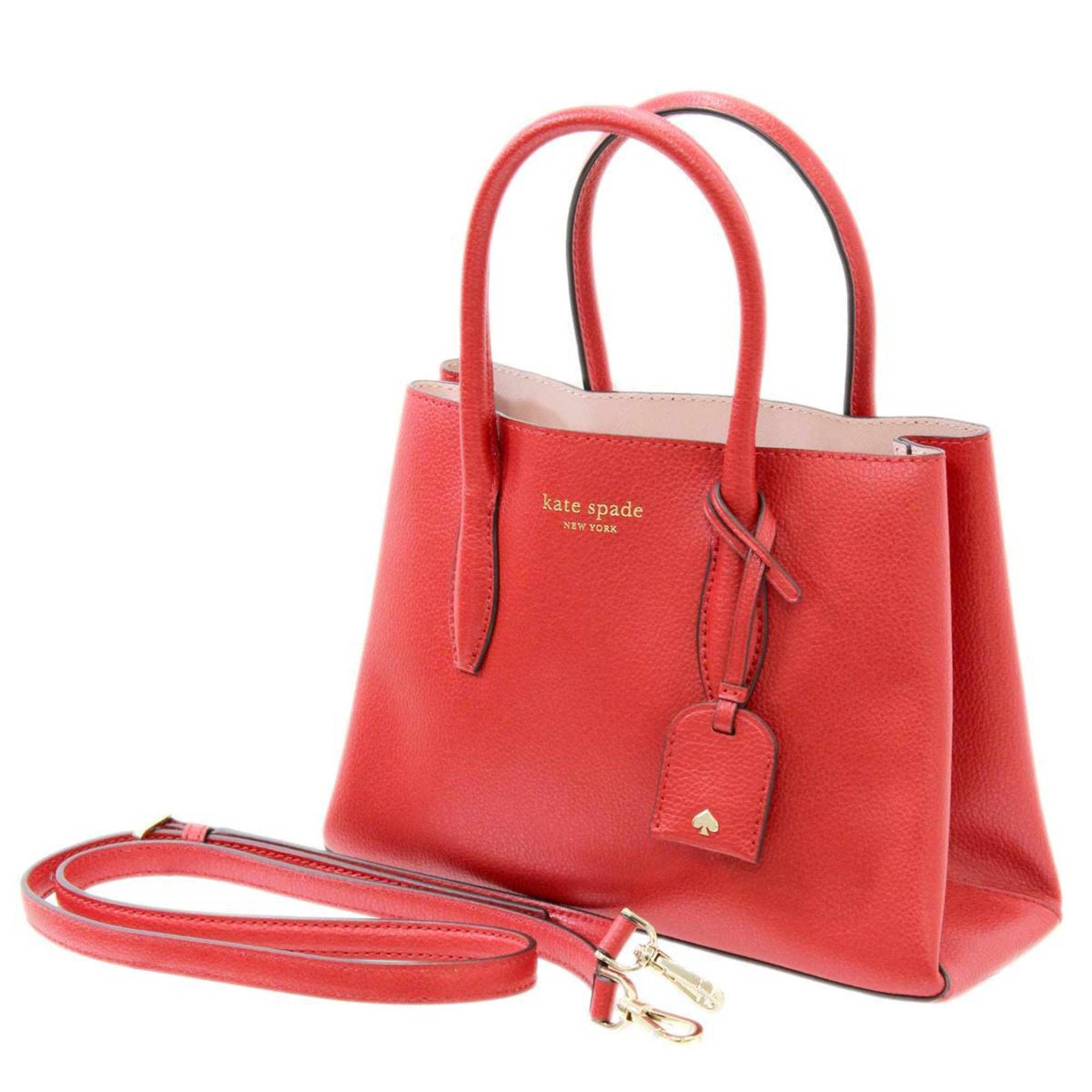 Kate Spade Spade Stacy Square Crossbody Handbag K7342 Leather Pink Gold  Metal Fittings 2way Shoulder