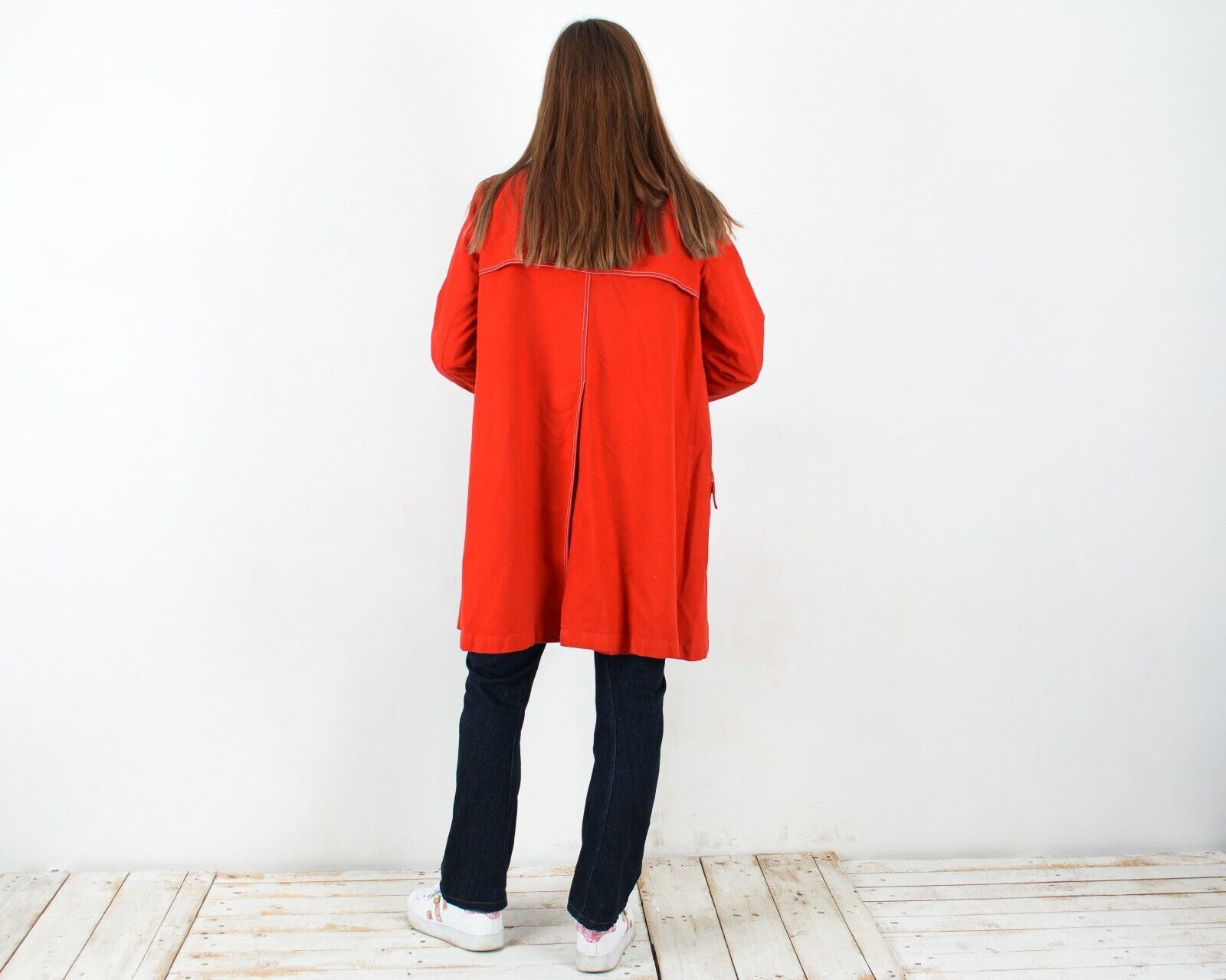 Other × Vintage Jacket Trench Coat Mod Overcoat Bright Button Autumn Classy Size L / US 10 / IT 46 - 3 Thumbnail