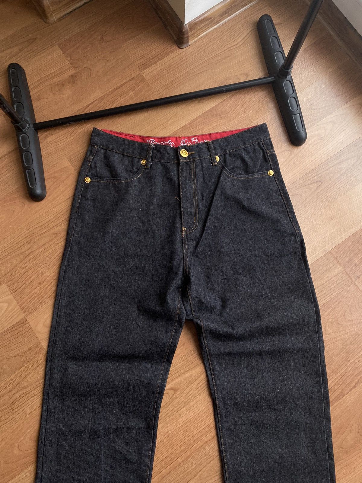 Ed Hardy × Vintage Vintage Crown Holder Embroidered Ed Hardy Style Jeans Size US 34 / EU 50 - 8 Thumbnail