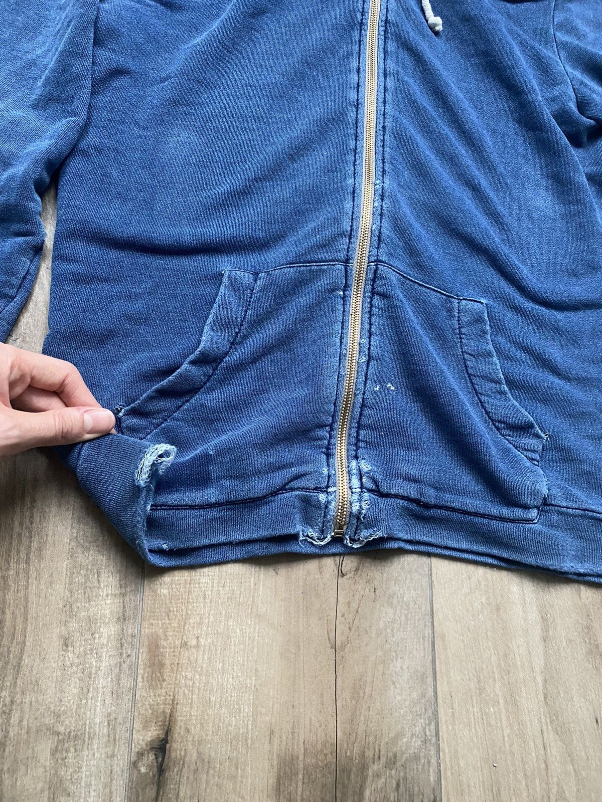 Vintage Distressed Very Worn Sick Full zip hoodie 4 g Size US L / EU 52-54 / 3 - 6 Thumbnail