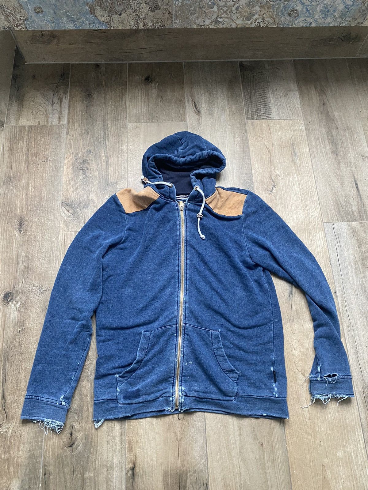 Vintage Distressed Very Worn Sick Full zip hoodie 4 g Size US L / EU 52-54 / 3 - 1 Thumbnail