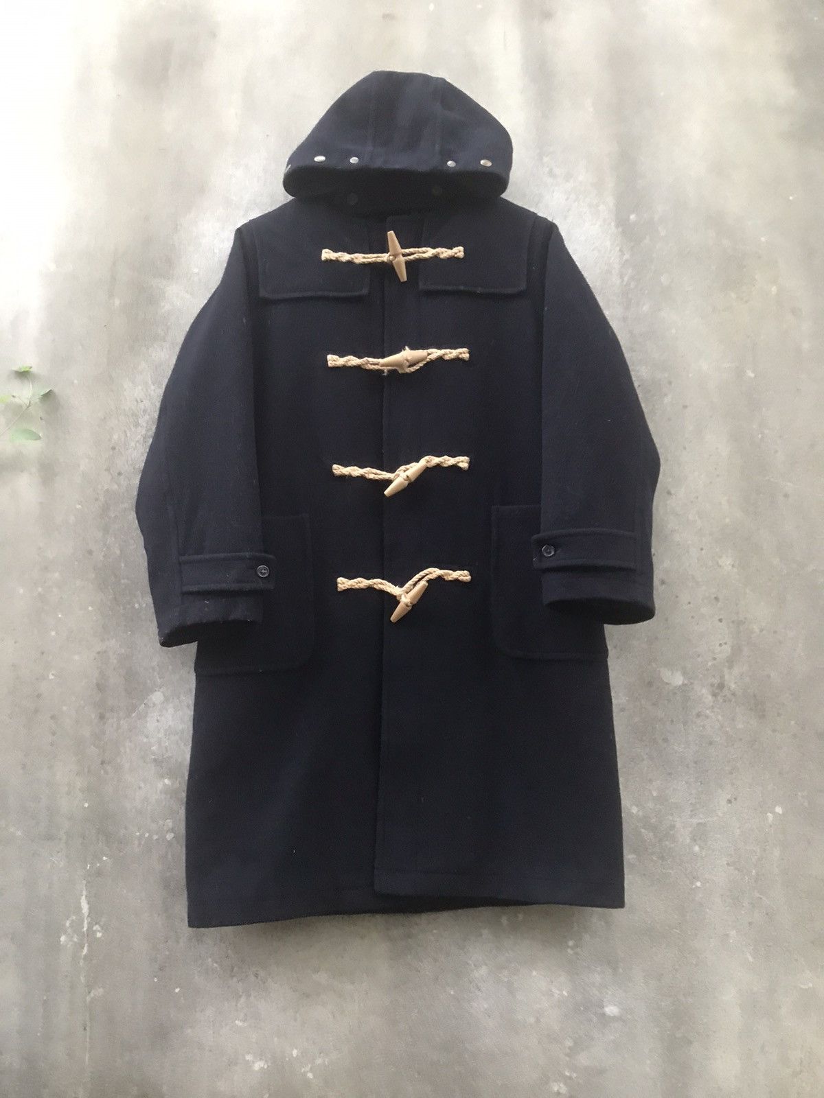 Polo Ralph Lauren Vintage Ralph Lauren Navy Blue Hooded Wool Duffle Coat Size US M / EU 48-50 / 2 - 8 Thumbnail
