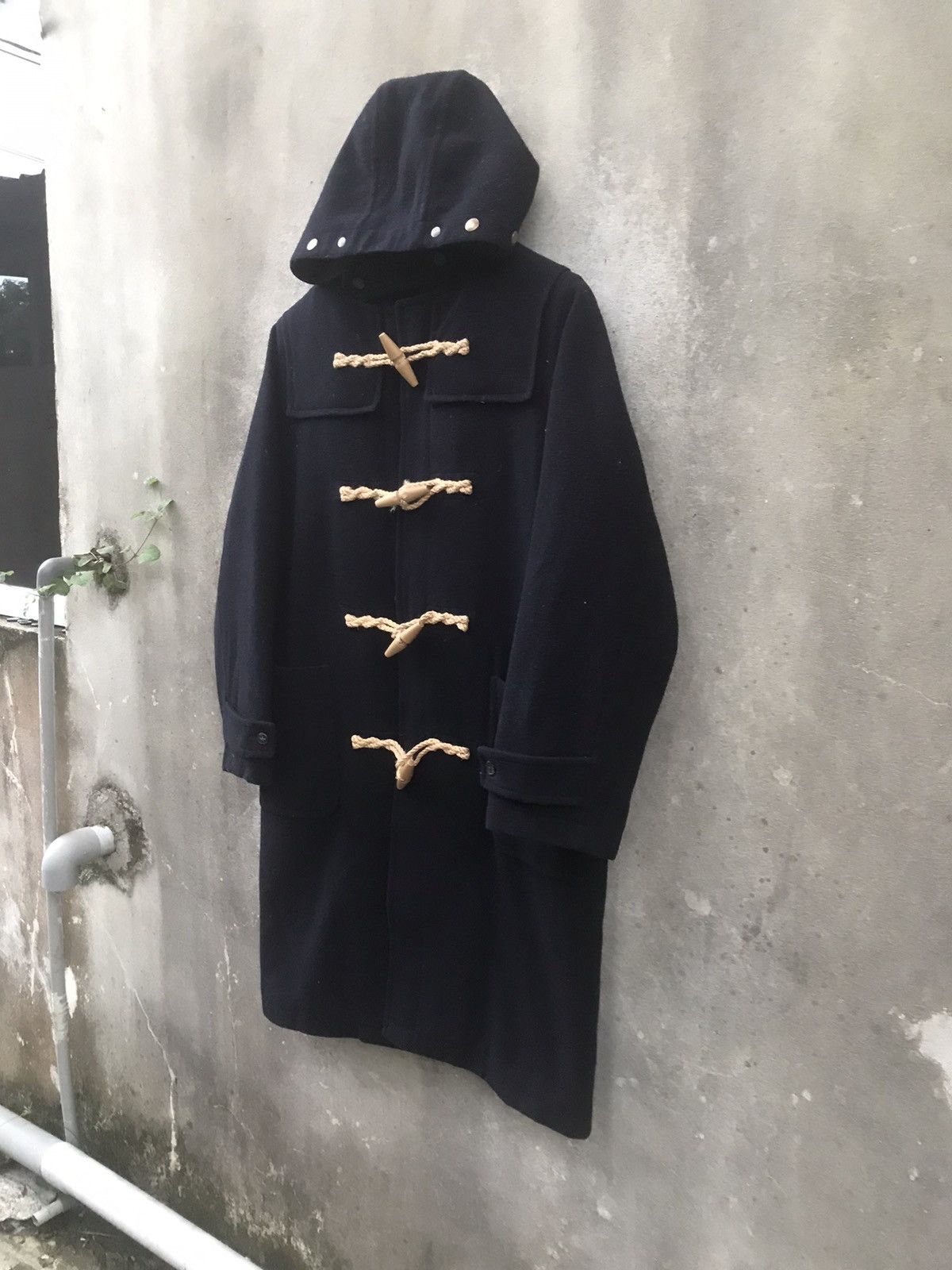 Polo Ralph Lauren Vintage Ralph Lauren Navy Blue Hooded Wool Duffle Coat Size US M / EU 48-50 / 2 - 5 Thumbnail