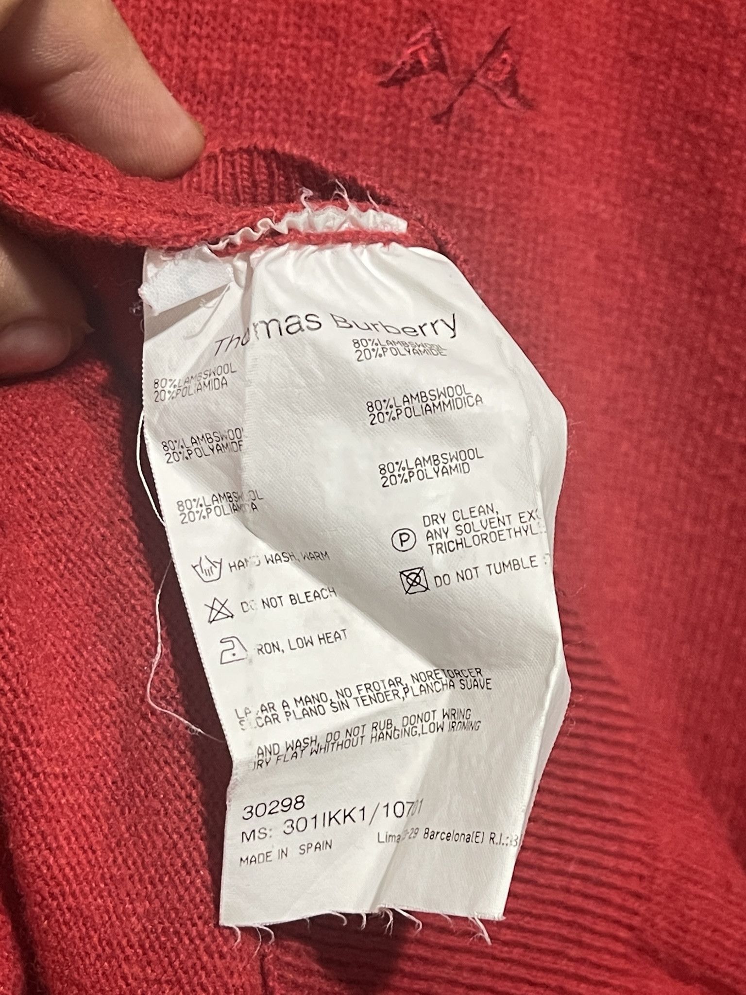 Burberry 🔥wool jumper sweater TB Burberry size L Size US L / EU 52-54 / 3 - 6 Thumbnail