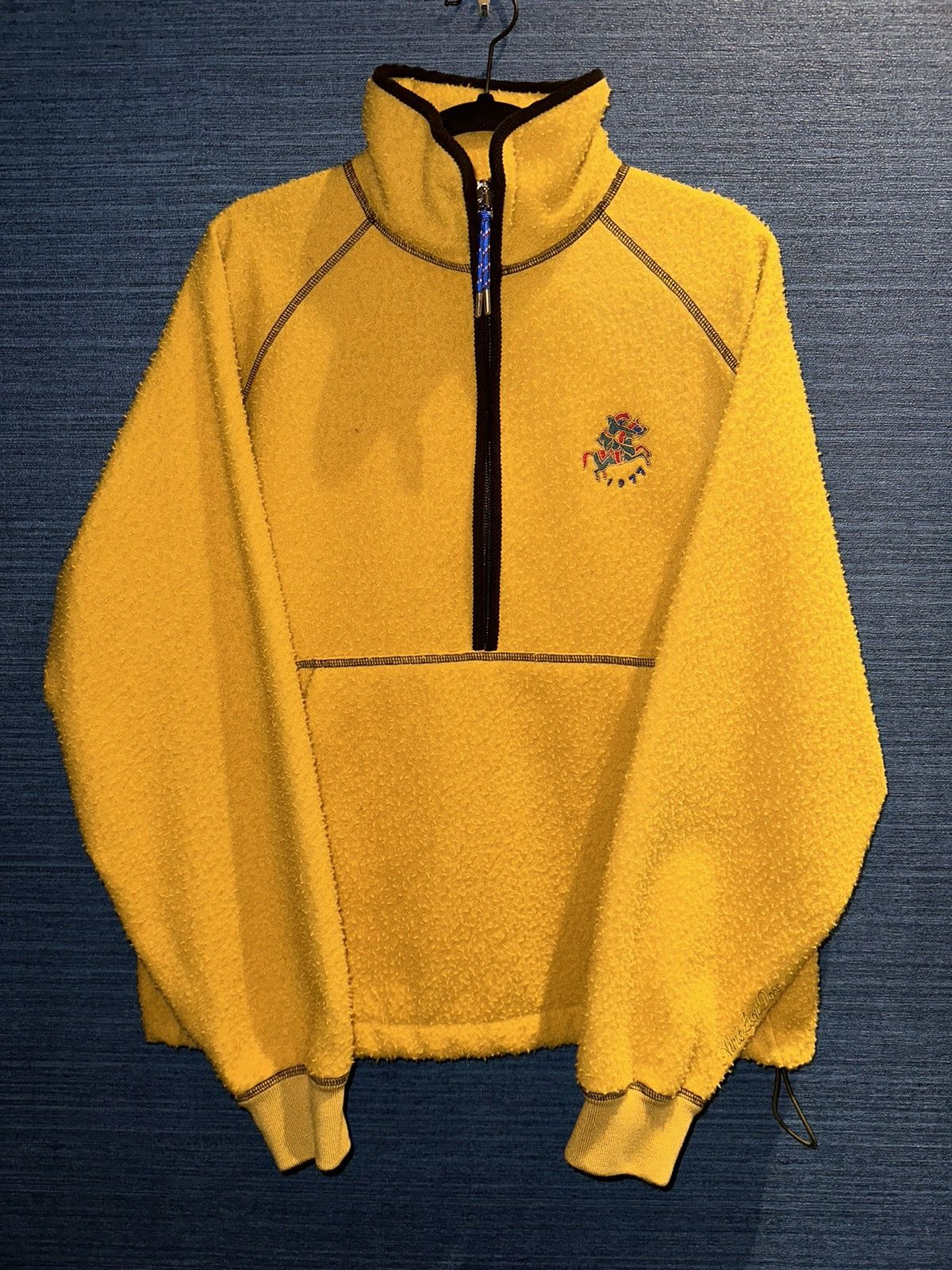 Orange Casentino Wool Half-Zip Pullover Fleece 40 | Drake's