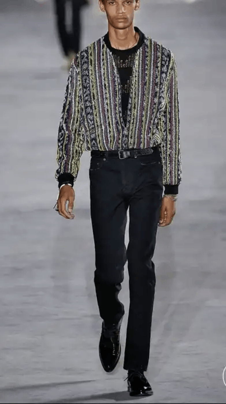 Saint Laurent Paris SS 2018 Ikat Jacket Size US L / EU 52-54 / 3 - 1 Thumbnail