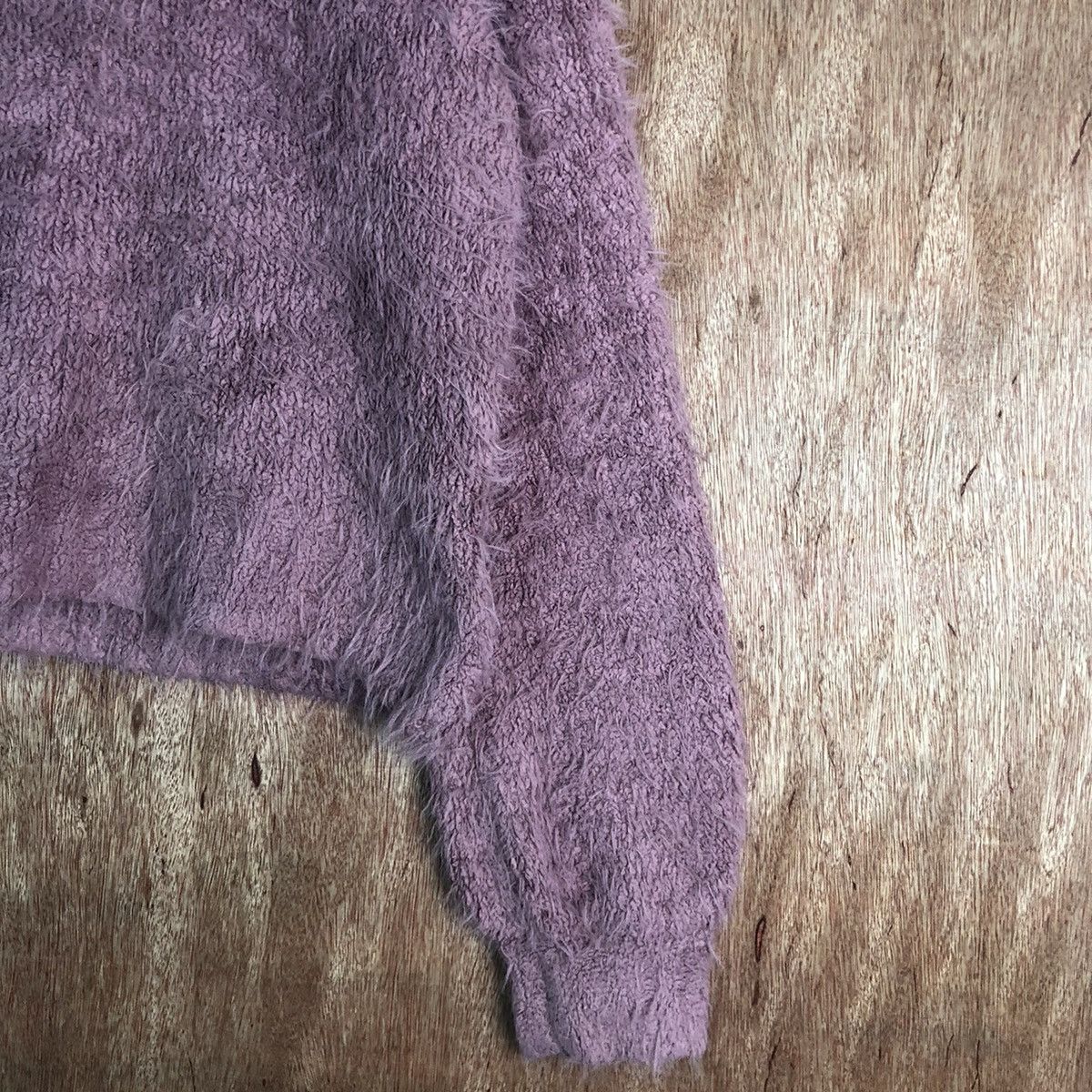 Homespun Knitwear × Japanese Brand UB Purple Turtle Neck Mohair Shag Shaggy Knitwear Size US M / EU 48-50 / 2 - 5 Thumbnail