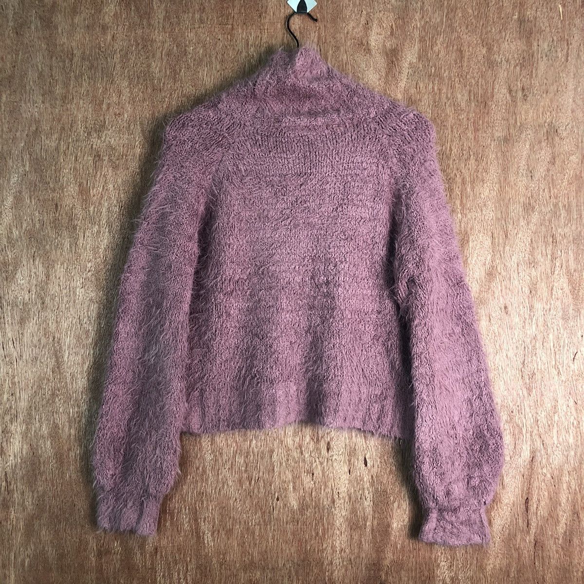 Homespun Knitwear × Japanese Brand UB Purple Turtle Neck Mohair Shag Shaggy Knitwear Size US M / EU 48-50 / 2 - 9 Thumbnail