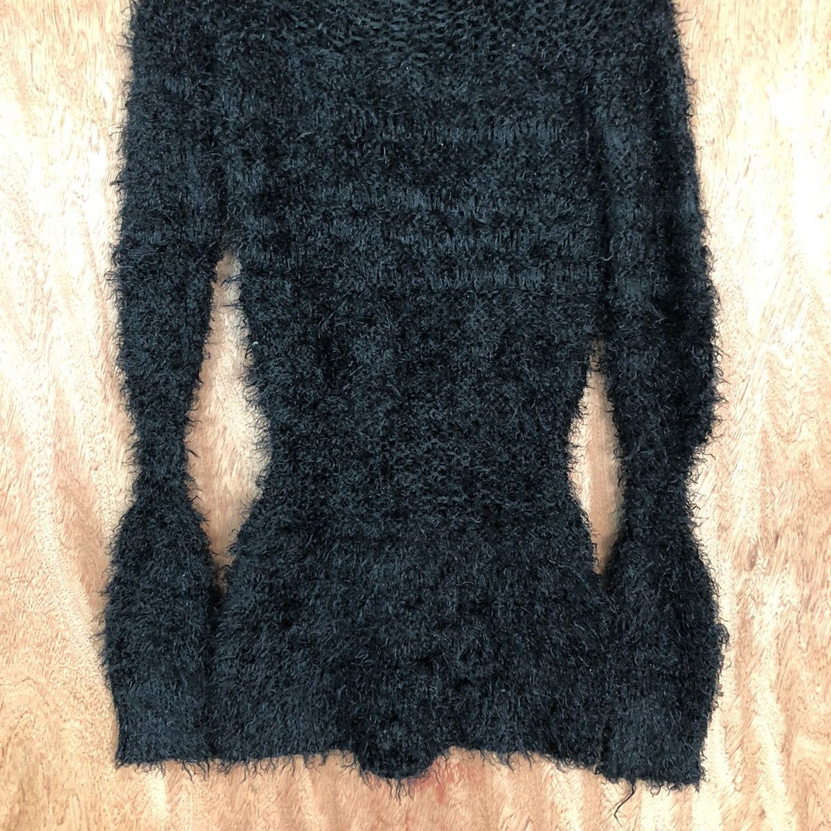 Homespun Knitwear × Japanese Brand Emoda Black Mohair Shag Shaggy Parachute Knitwear #0480 Size US S / EU 44-46 / 1 - 3 Thumbnail