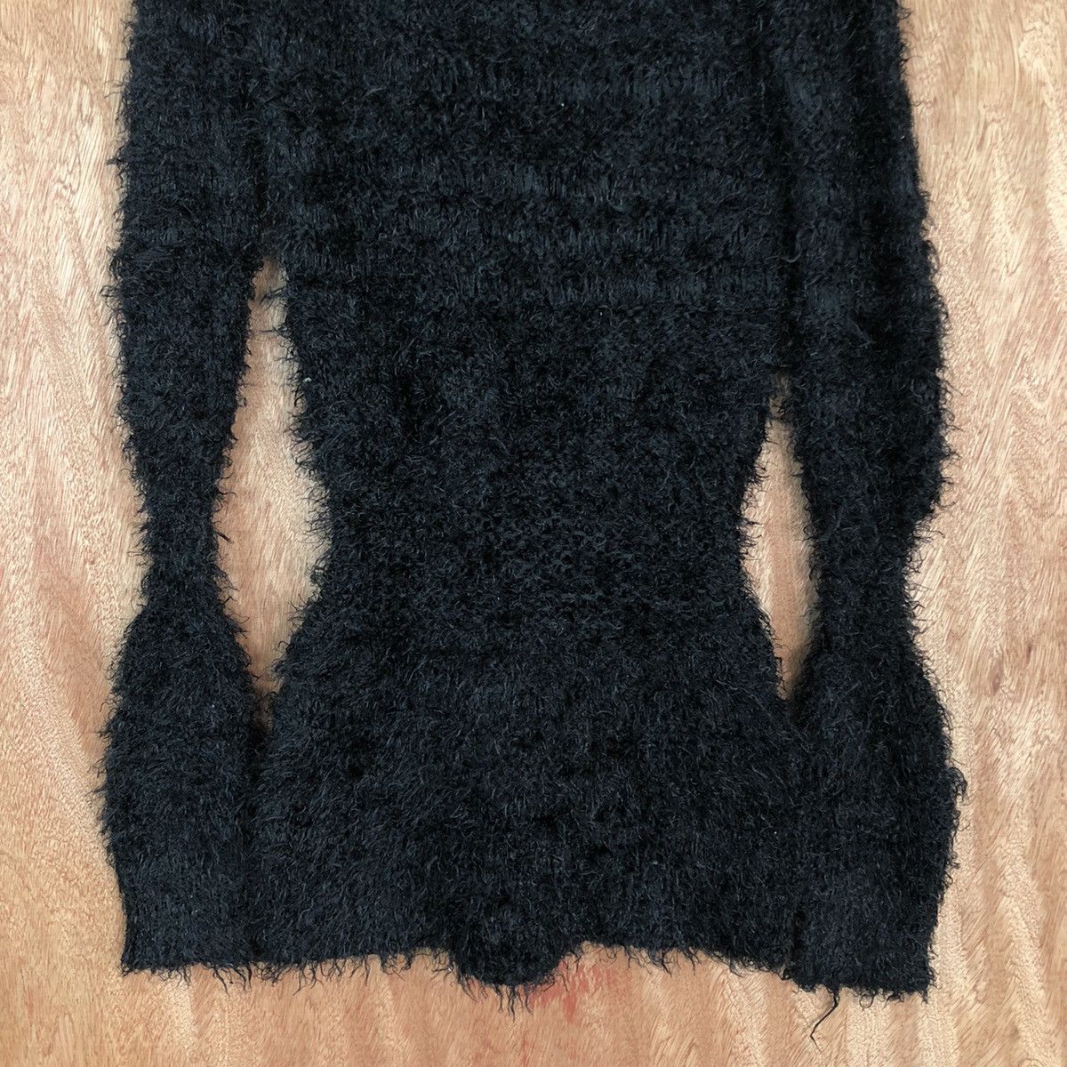 Homespun Knitwear × Japanese Brand Emoda Black Mohair Shag Shaggy Parachute Knitwear #0480 Size US S / EU 44-46 / 1 - 8 Thumbnail