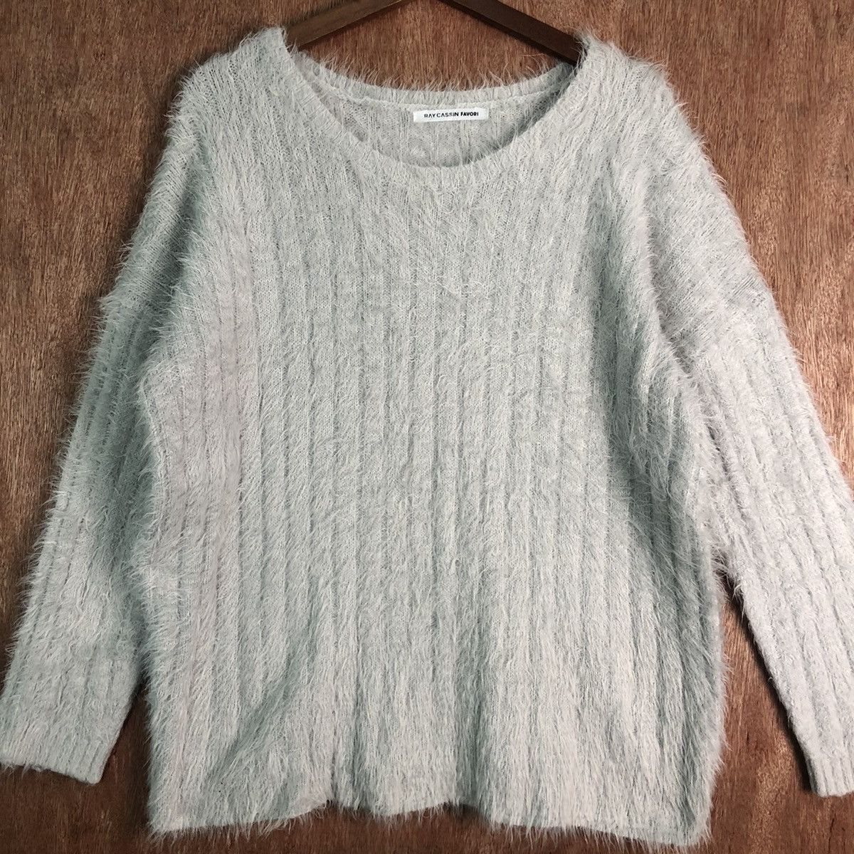 Homespun Knitwear × Japanese Brand Ray Cassin Favori Light Grey Mohair Kniwear Size US L / EU 52-54 / 3 - 3 Thumbnail