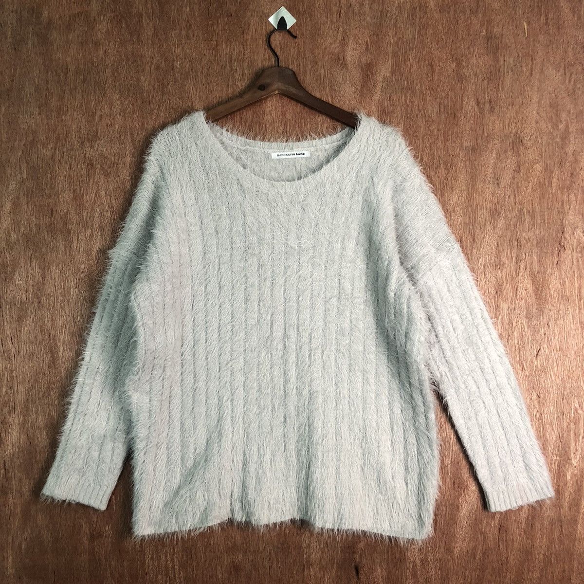 Homespun Knitwear × Japanese Brand Ray Cassin Favori Light Grey Mohair Kniwear Size US L / EU 52-54 / 3 - 1 Thumbnail