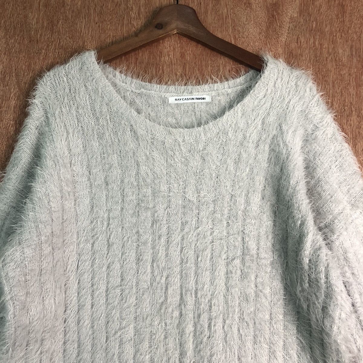 Homespun Knitwear × Japanese Brand Ray Cassin Favori Light Grey Mohair Kniwear Size US L / EU 52-54 / 3 - 2 Thumbnail