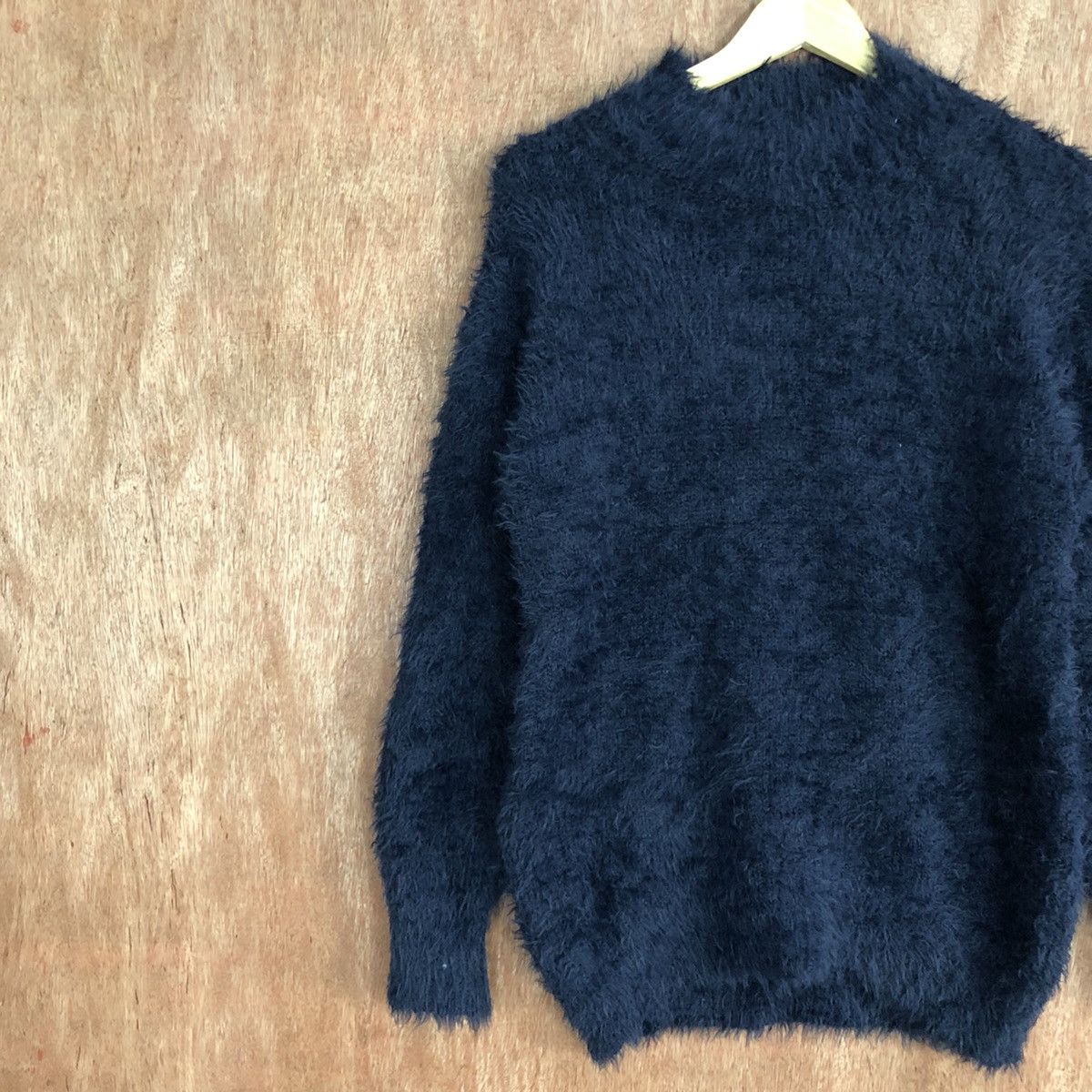 Homespun Knitwear GU Japan Dark Blue Mohair Knitwear sweater #0457 Size US M / EU 48-50 / 2 - 7 Thumbnail